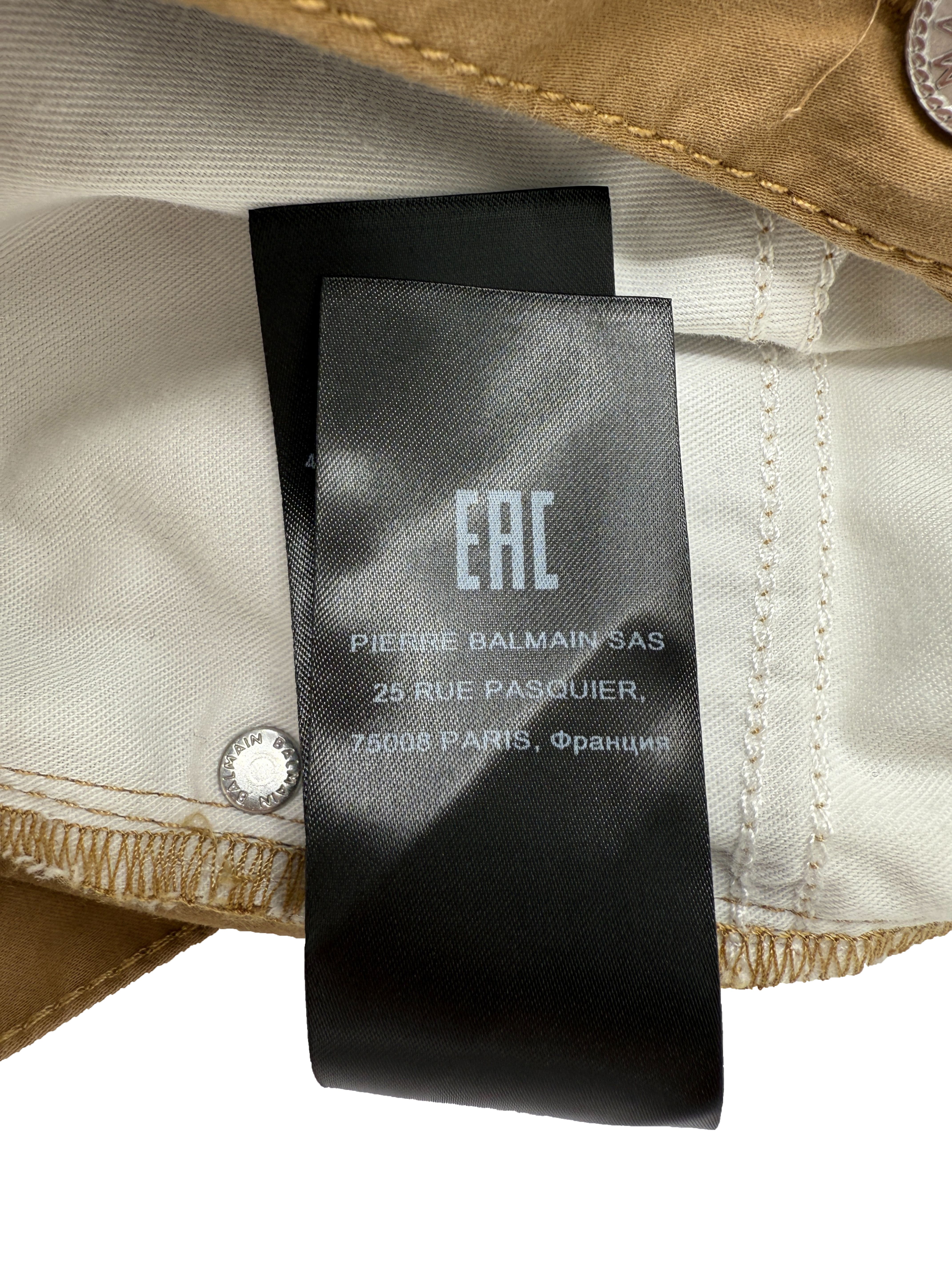 Balmain Biker Chinos - Brown
