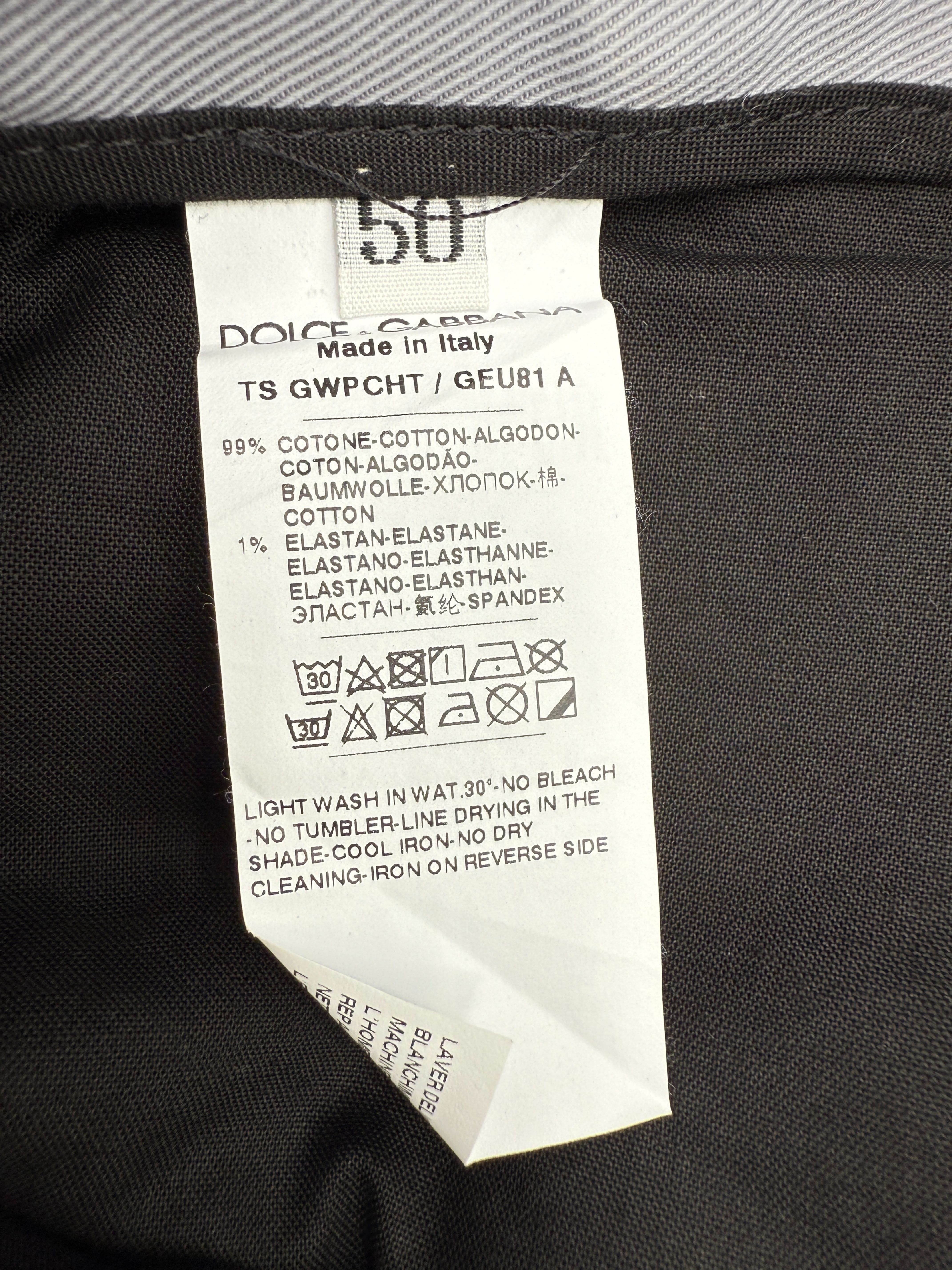 Dolce and Gabbana Stripe Logo Cargo Trousers - Grey
