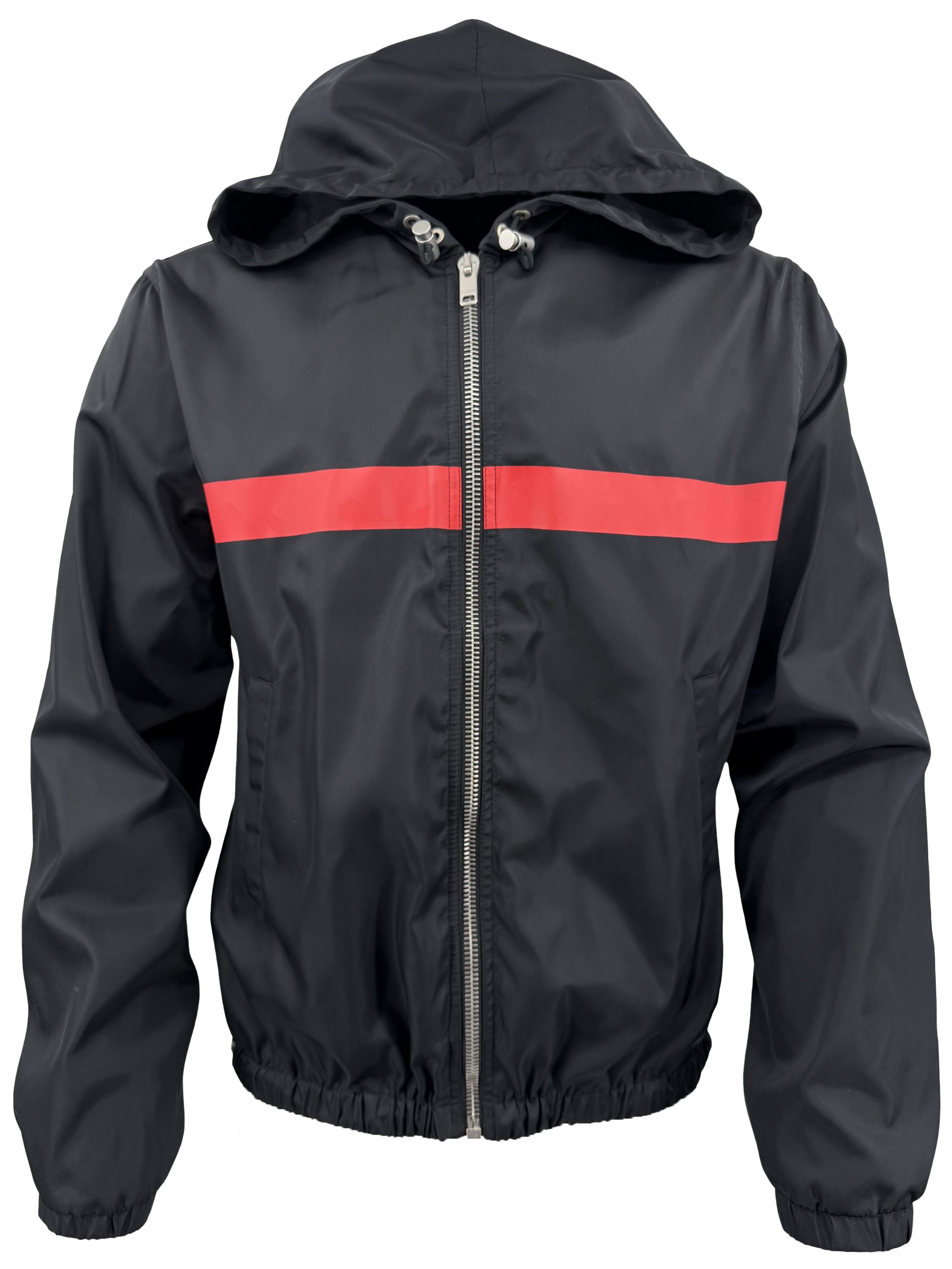 Givenchy Stripe GV Windbreaker Jacket - Black Givenchy