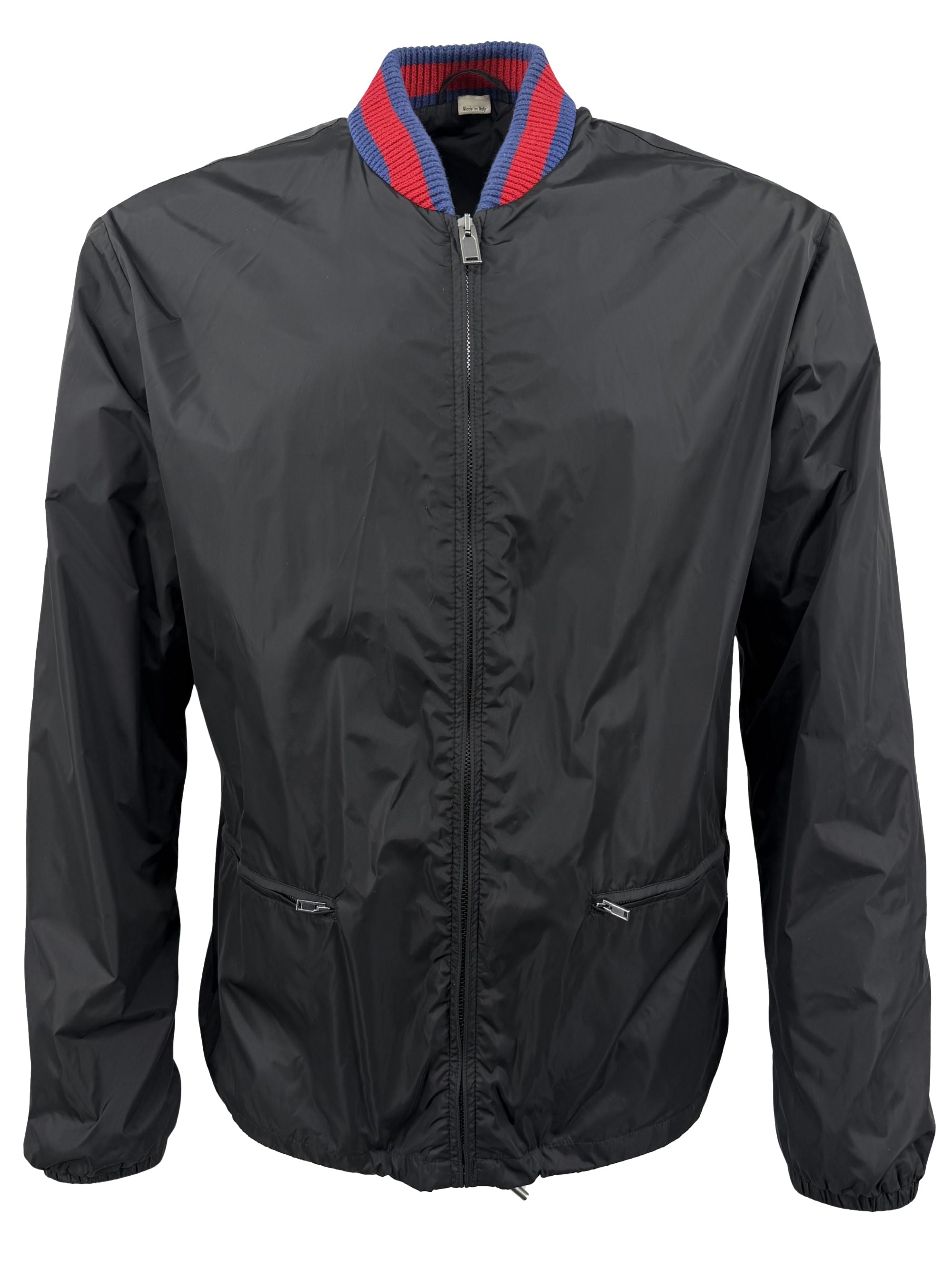 Gucci Snake Print Nylon Bomber Jacket - Black Gucci