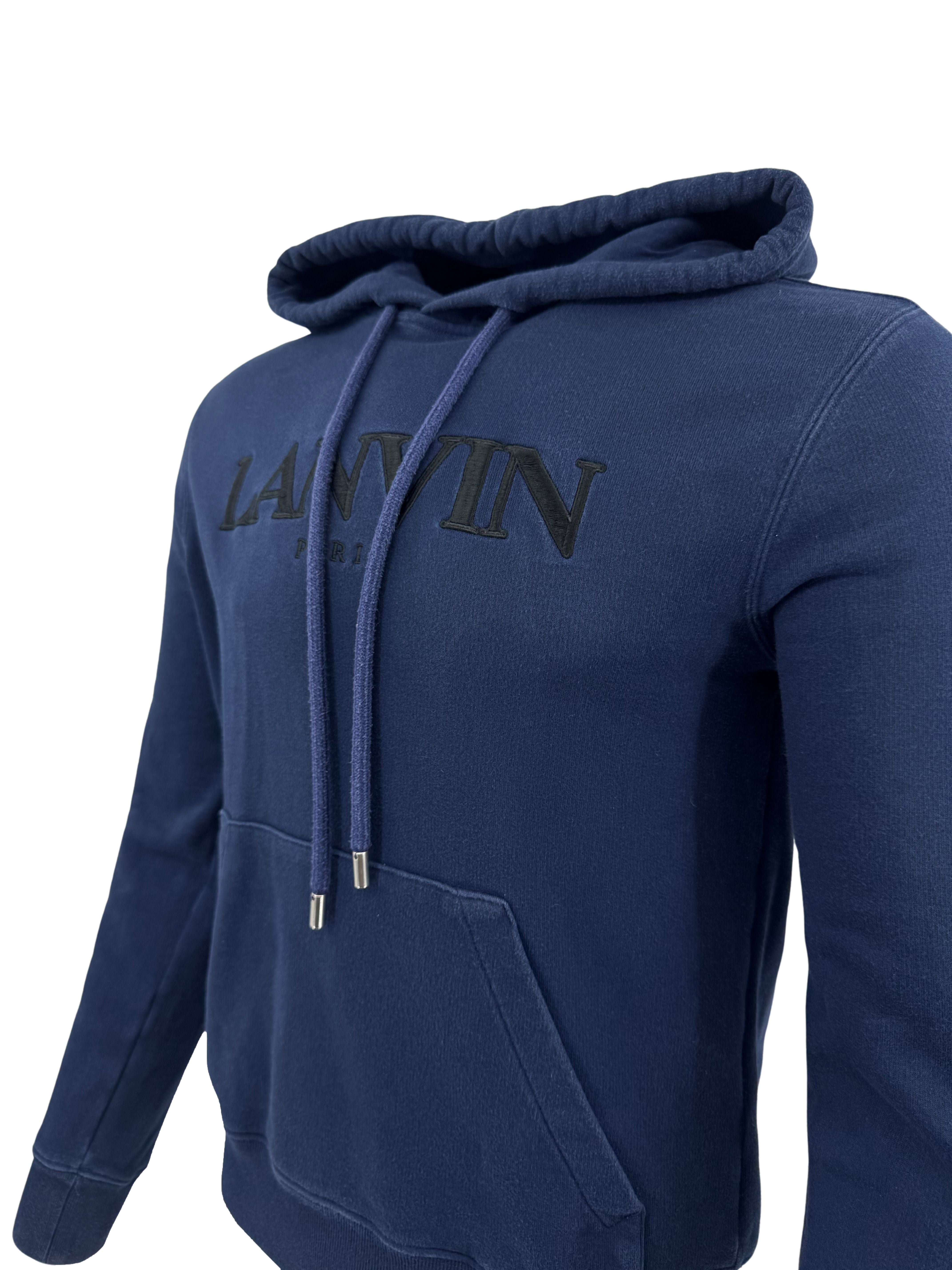 Lanvin Paris Embroidered Logo Hoodie - Navy Lanvin
