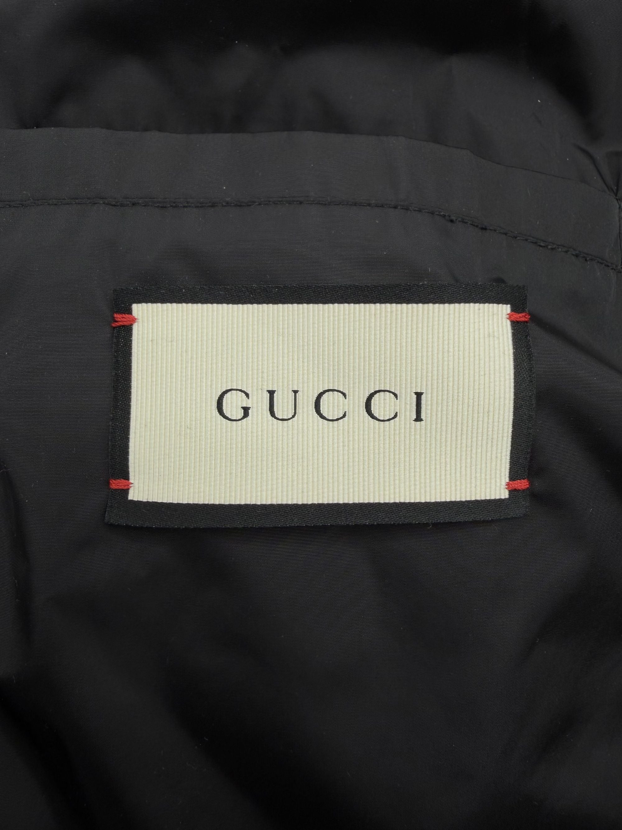 Gucci Snake Print Nylon Bomber Jacket - Black Gucci