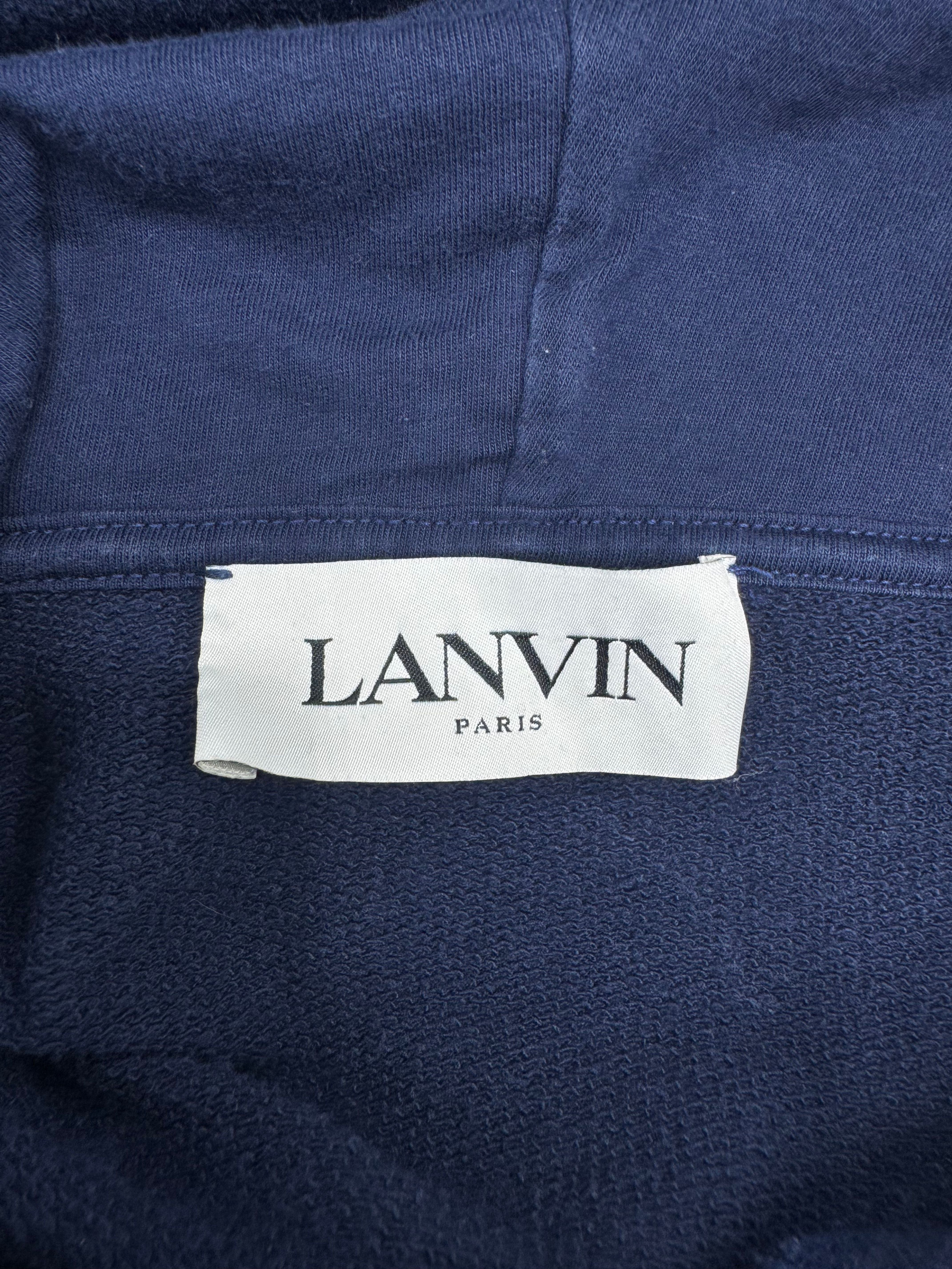 Lanvin Paris Embroidered Logo Hoodie - Navy Lanvin