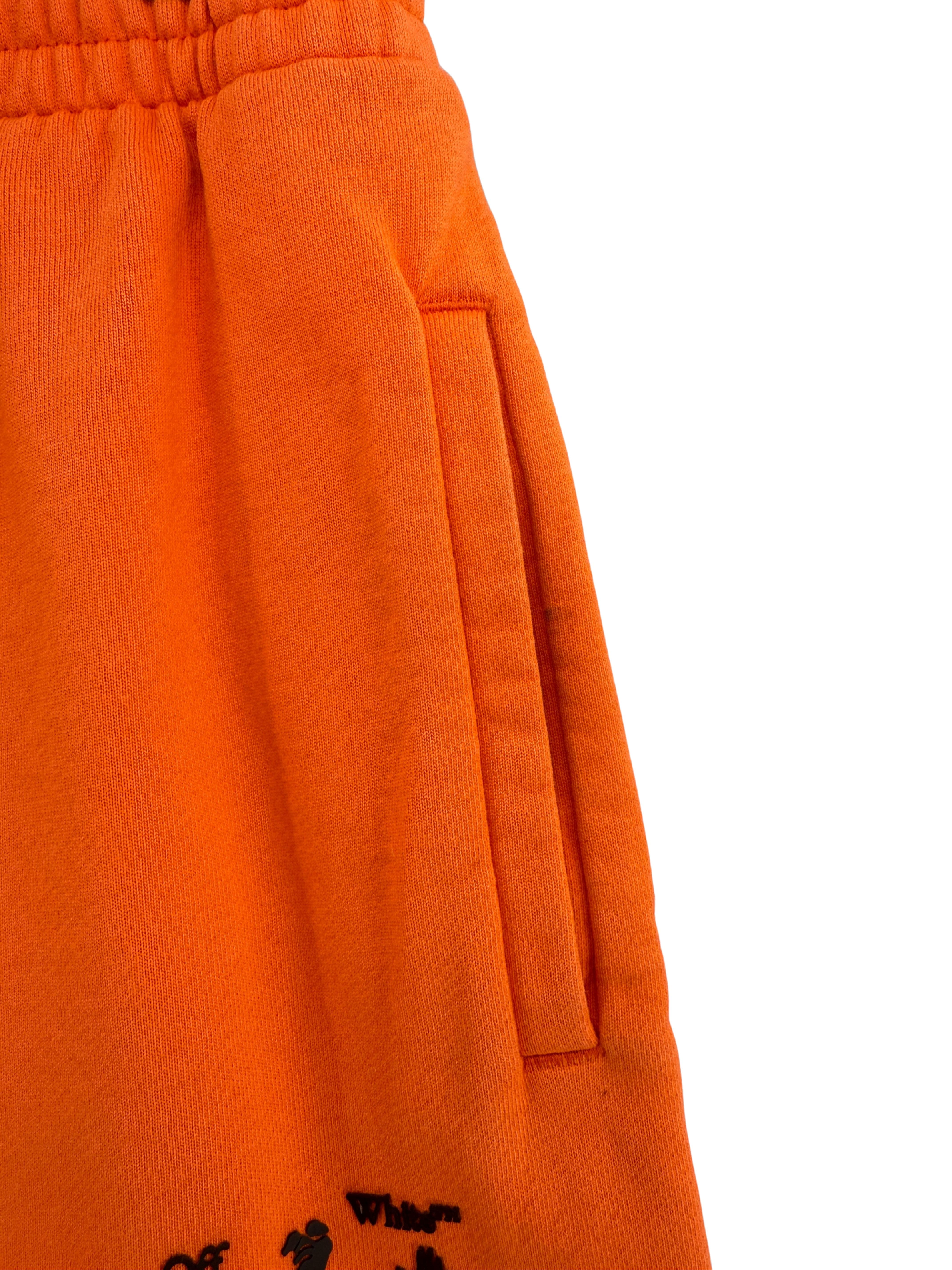 Off-White Arrows Cotton Shorts - Orange Off-White