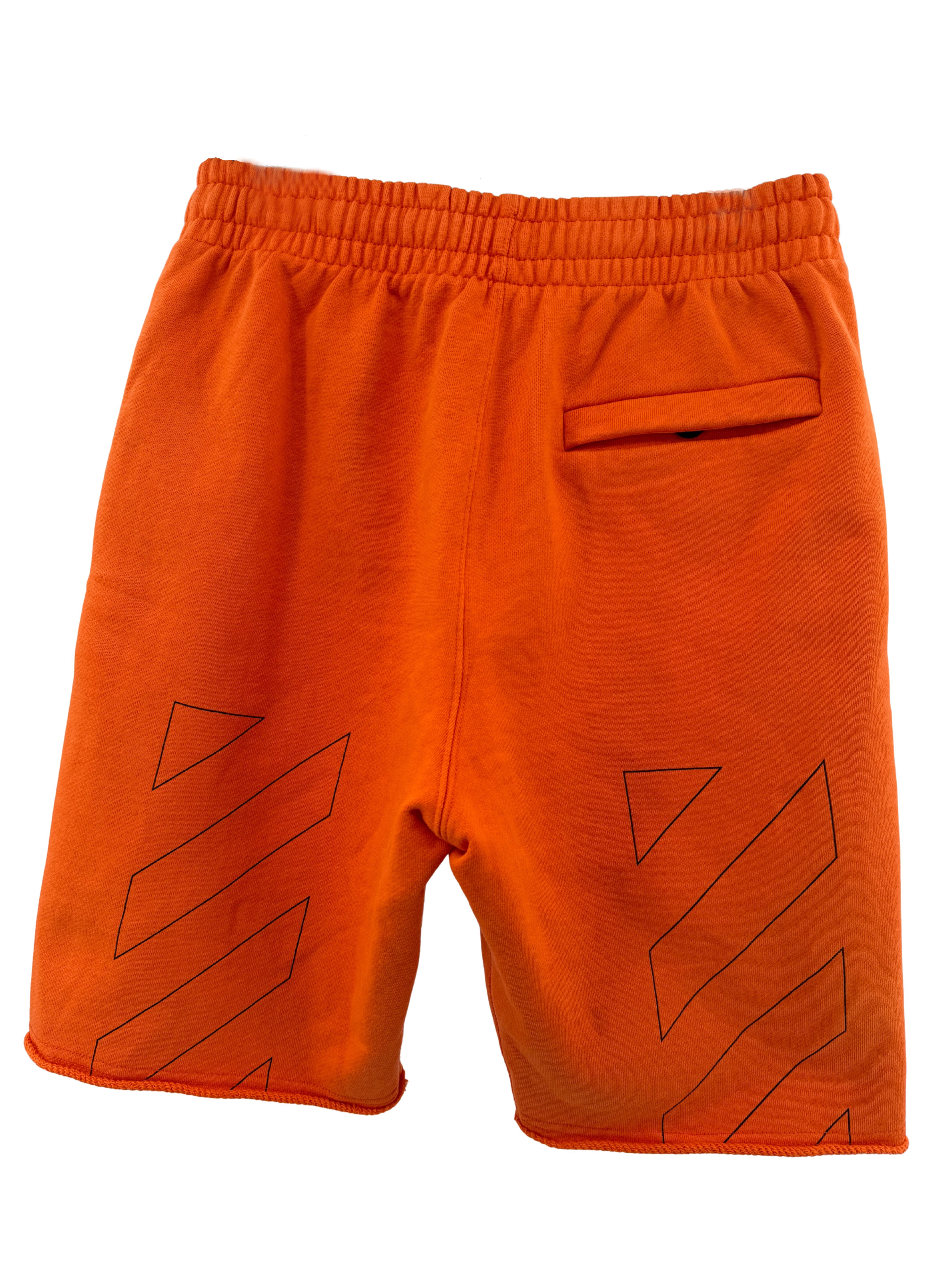 Off-White Arrows Cotton Shorts - Orange Off-White