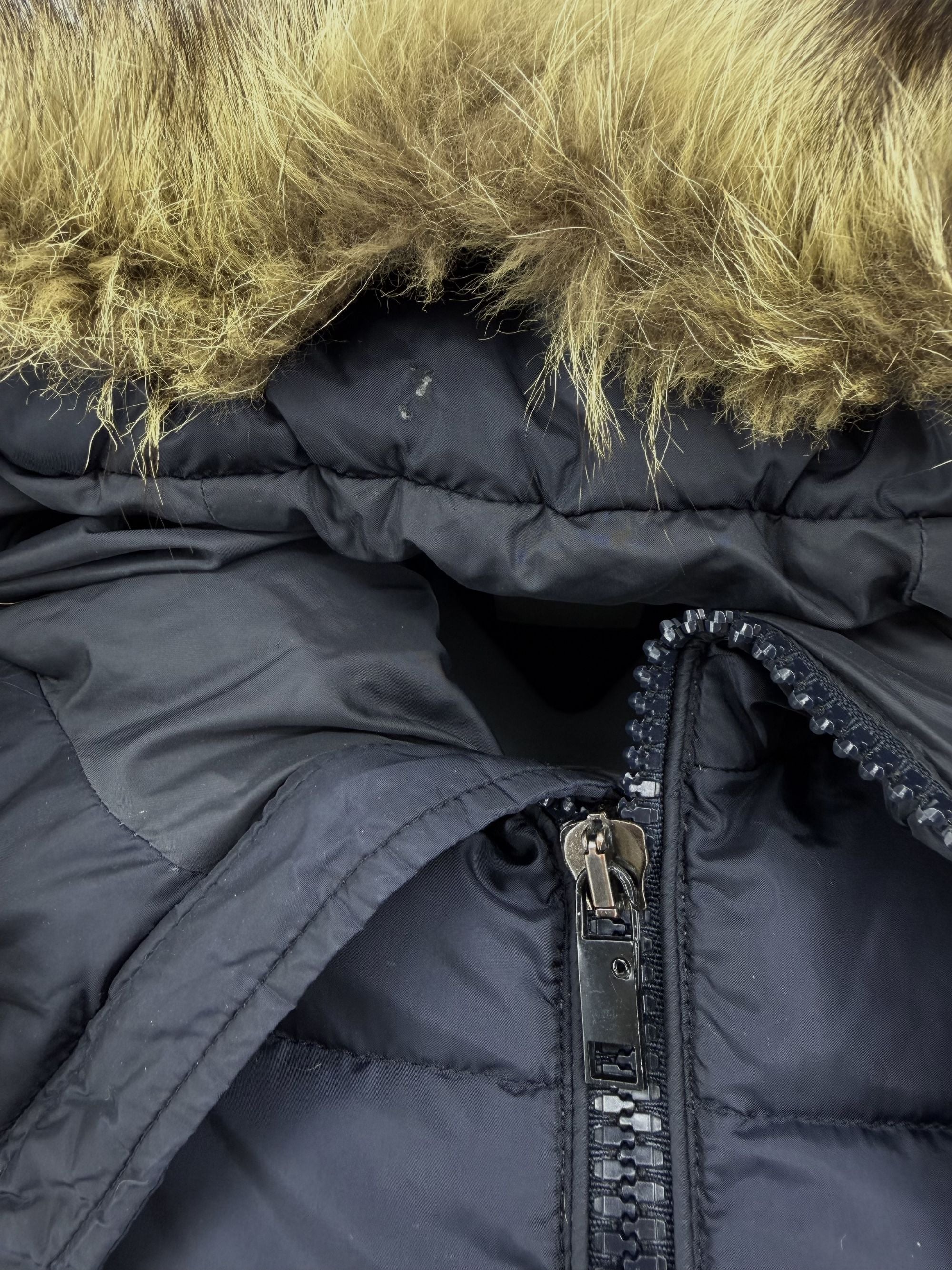 Moncler Byron Fur Hooded Puffer Jacket - Navy Moncler