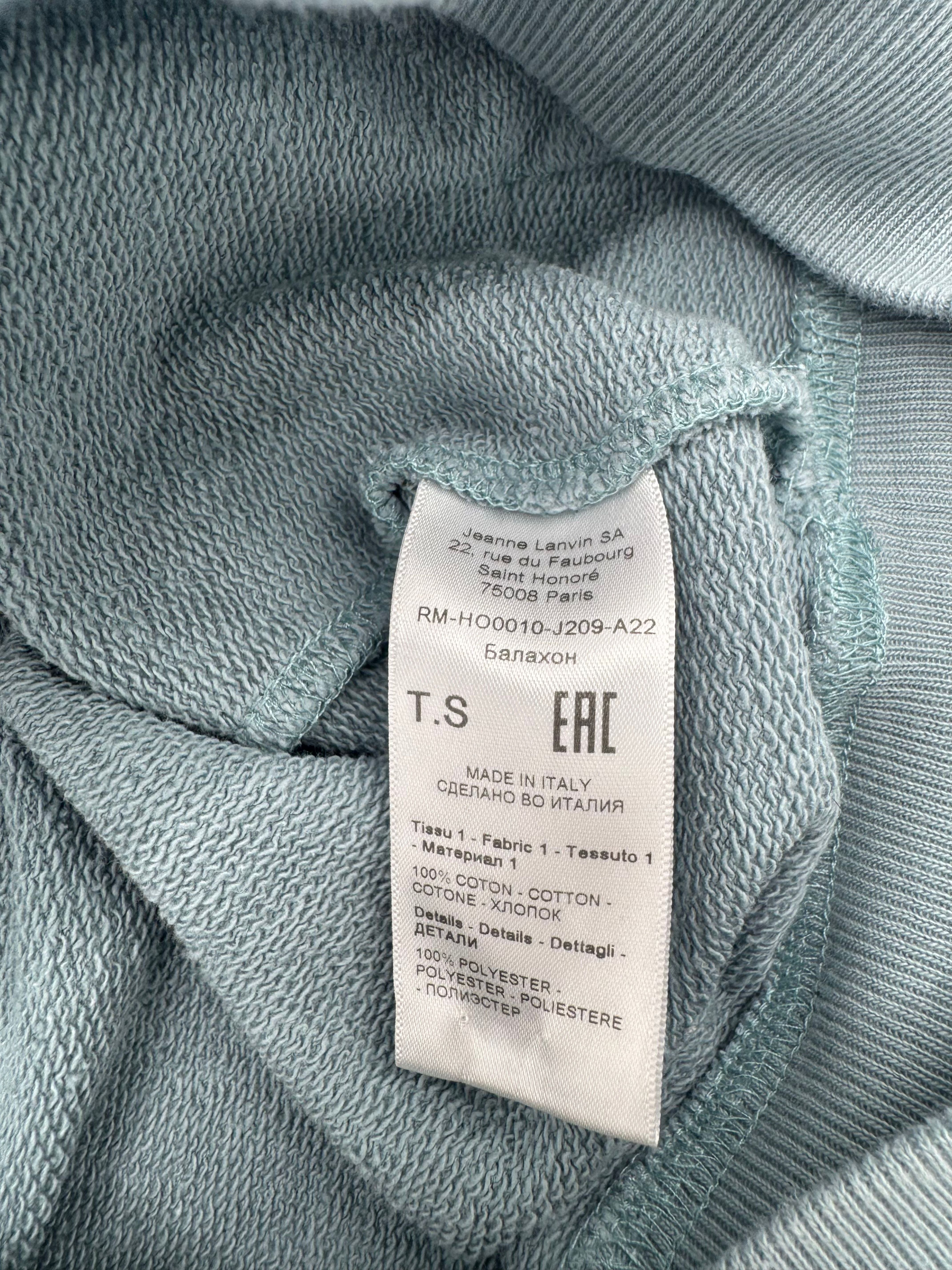 Lanvin Paris Embroidered Logo Hoodie - Light blue Lanvin