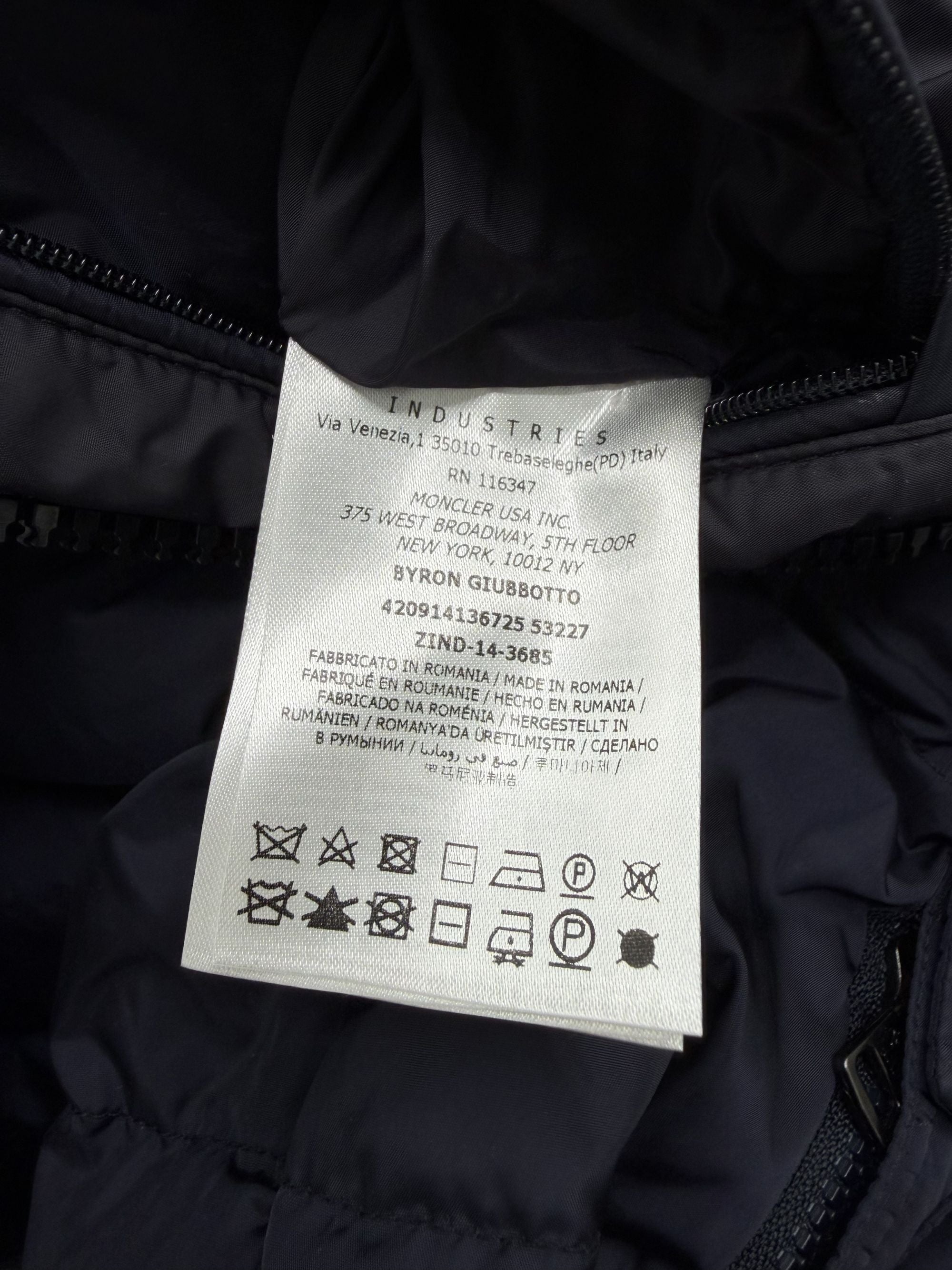 Moncler Byron Fur Hooded Puffer Jacket - Navy Moncler