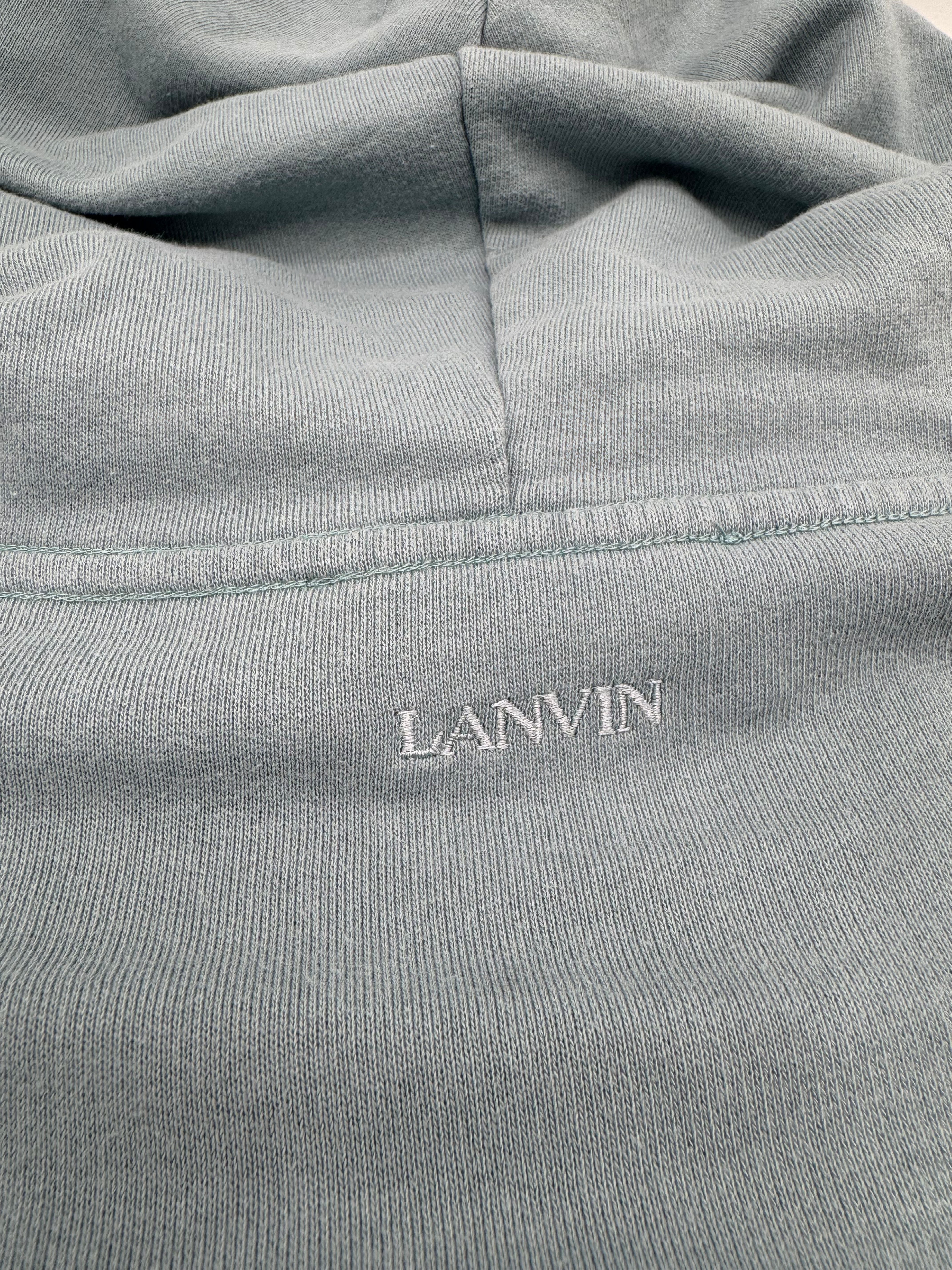 Lanvin Paris Embroidered Logo Hoodie - Light blue Lanvin