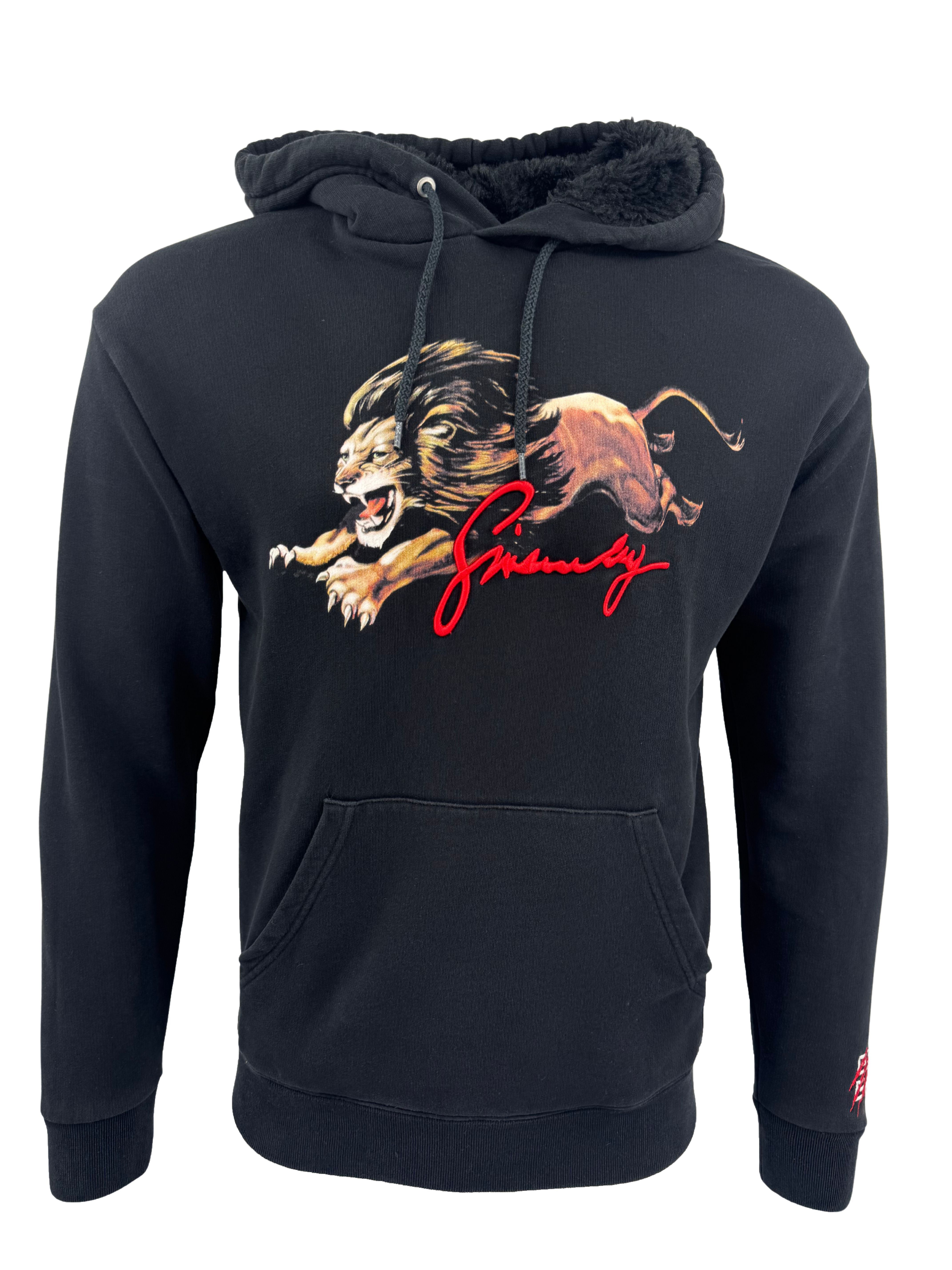 Givenchy Lion Faux Fur Hoodie - Black Givenchy