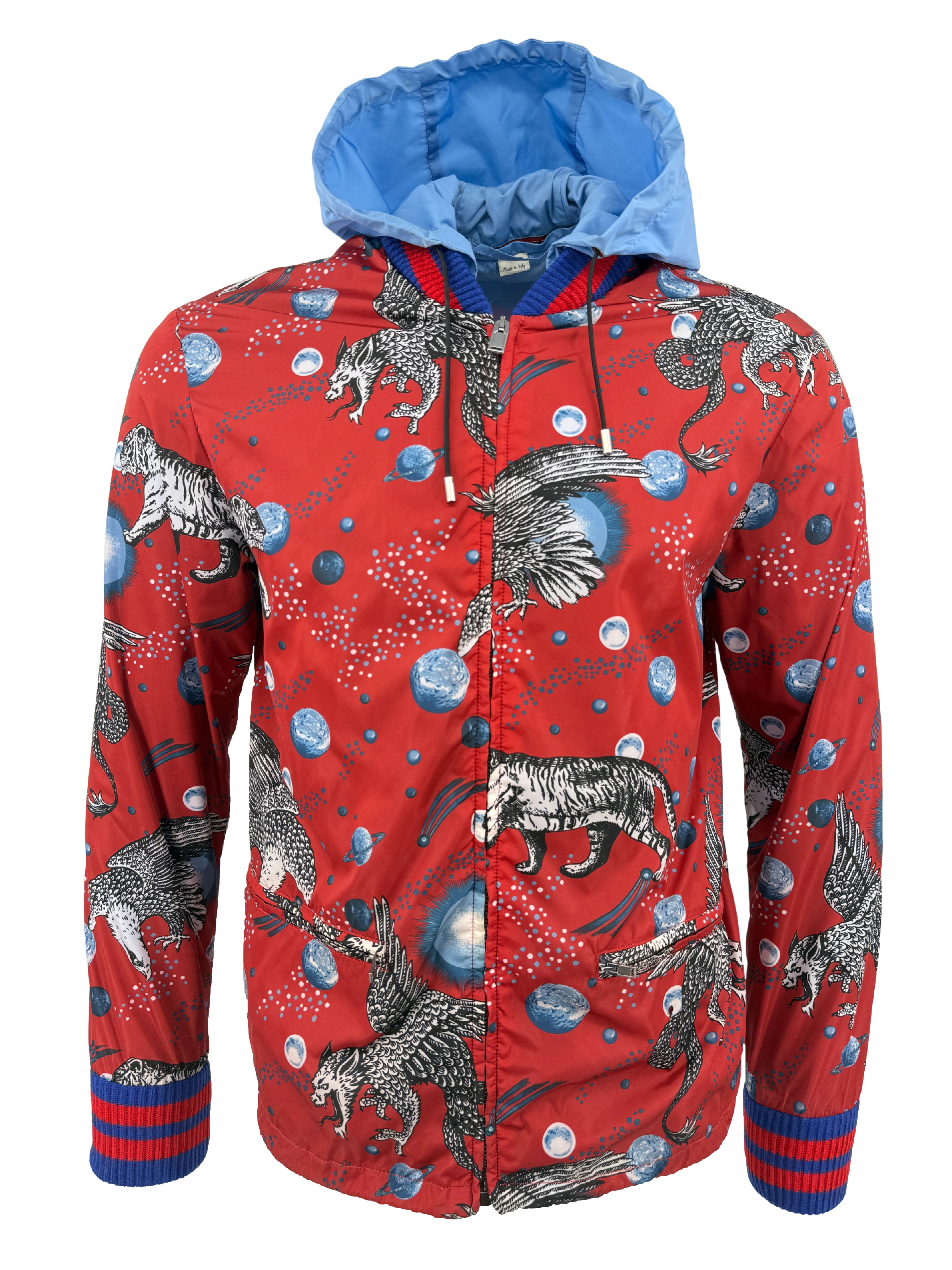 Gucci Space Animals Windbreaker Jacket - Red