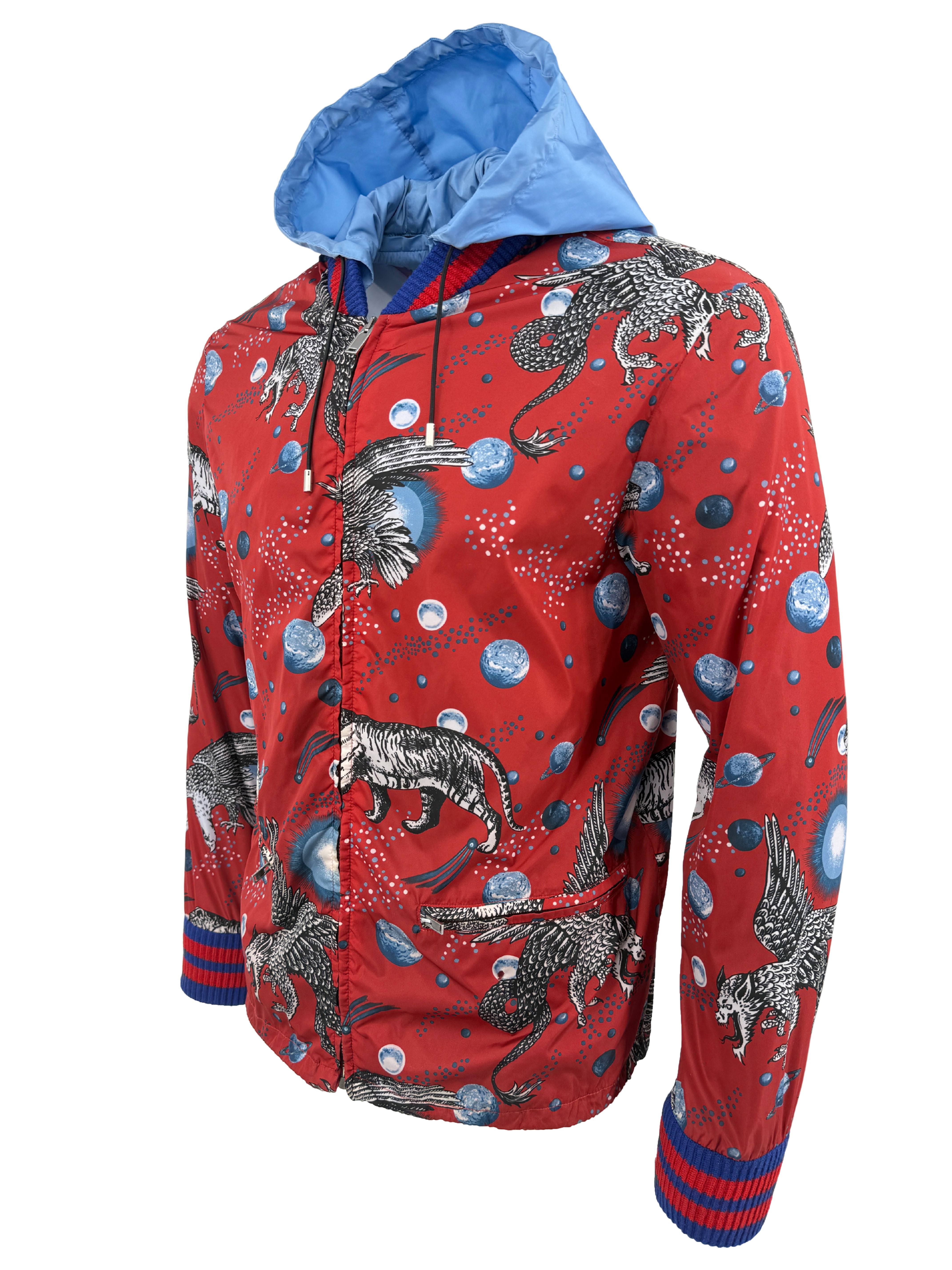 Gucci Space Animals Windbreaker Jacket - Red