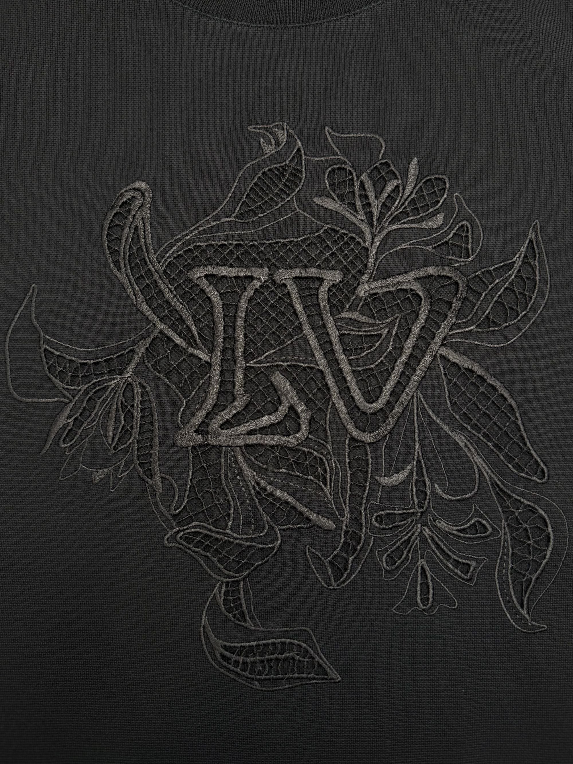 Louis Vuitton Embroidered Logo T-Shirt - Grey Louis Vuitton
