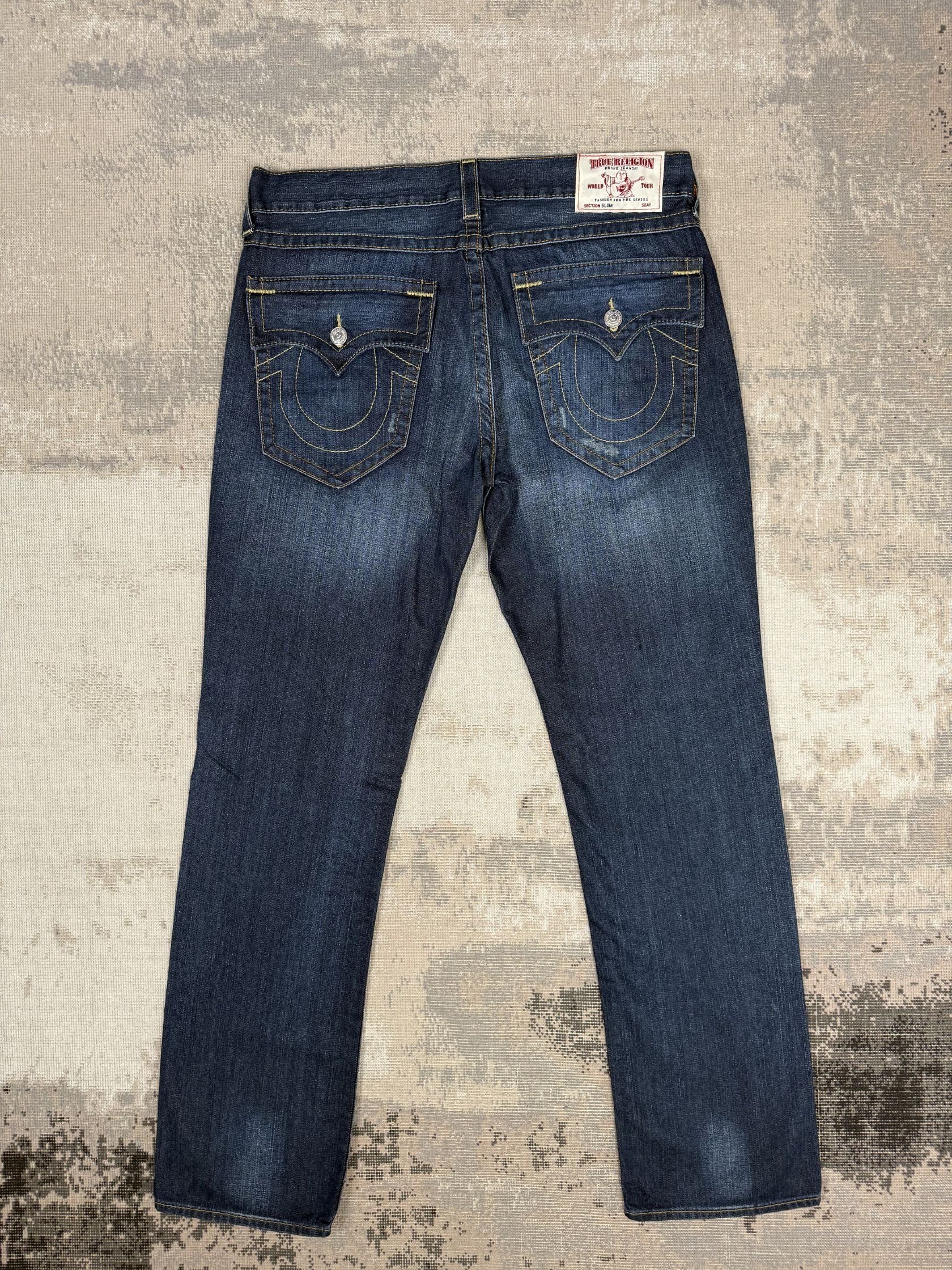 True Religion Horseshoe Big T Slim Jeans - Dark Denim True Religion