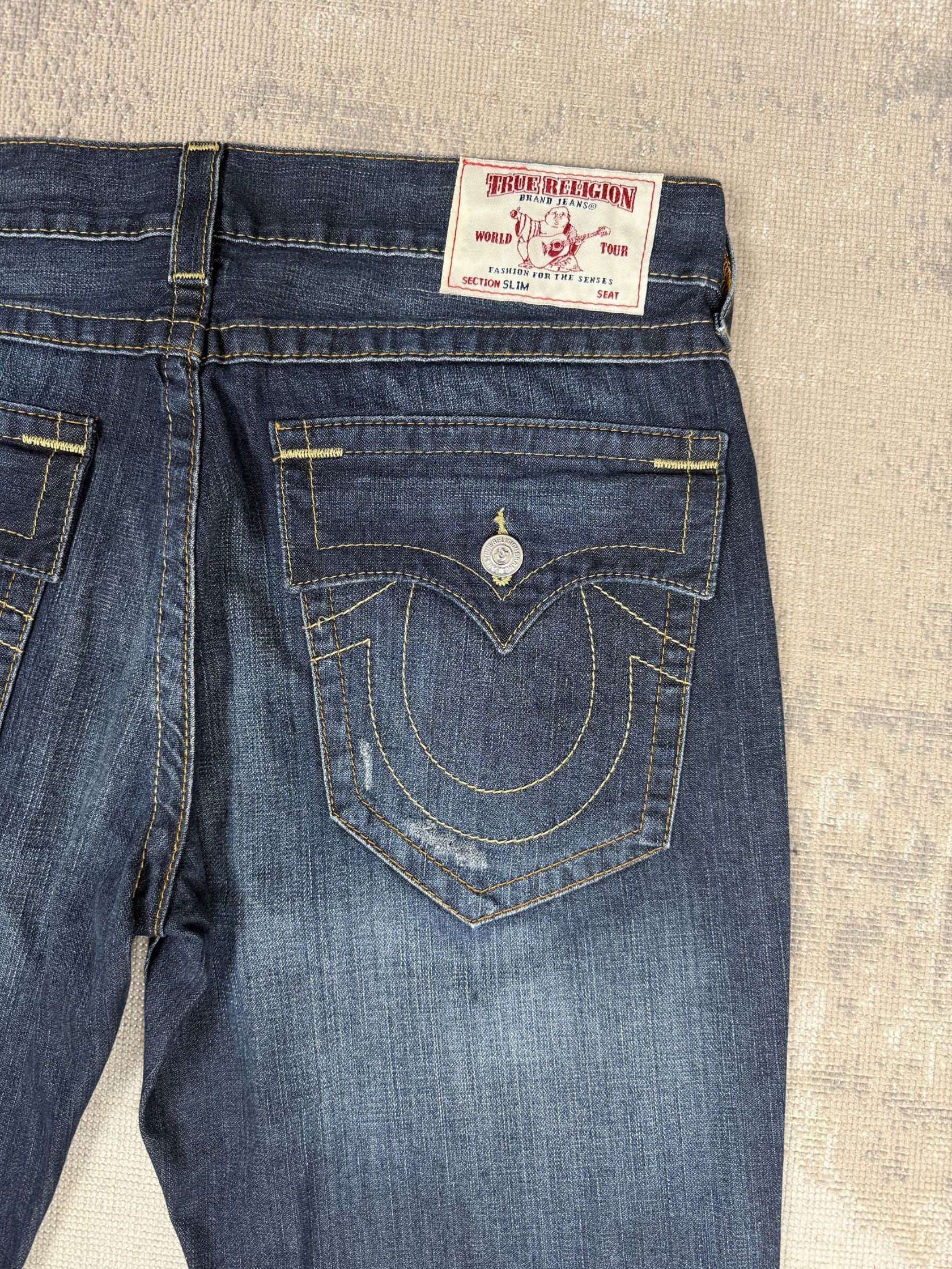 True Religion Horseshoe Big T Slim Jeans - Dark Denim True Religion
