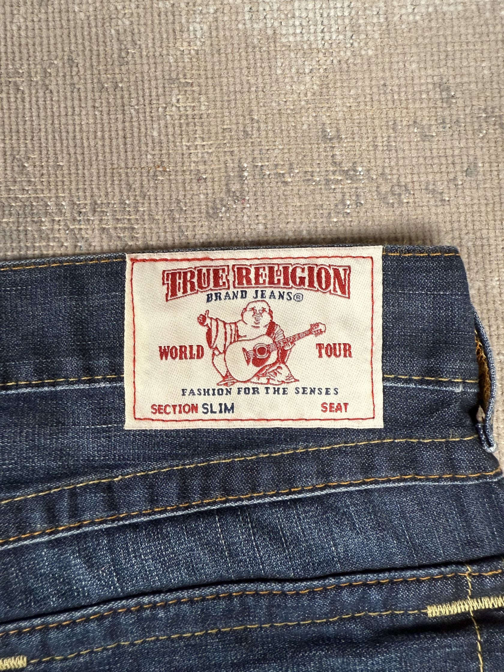 True Religion Horseshoe Big T Slim Jeans - Dark Denim True Religion
