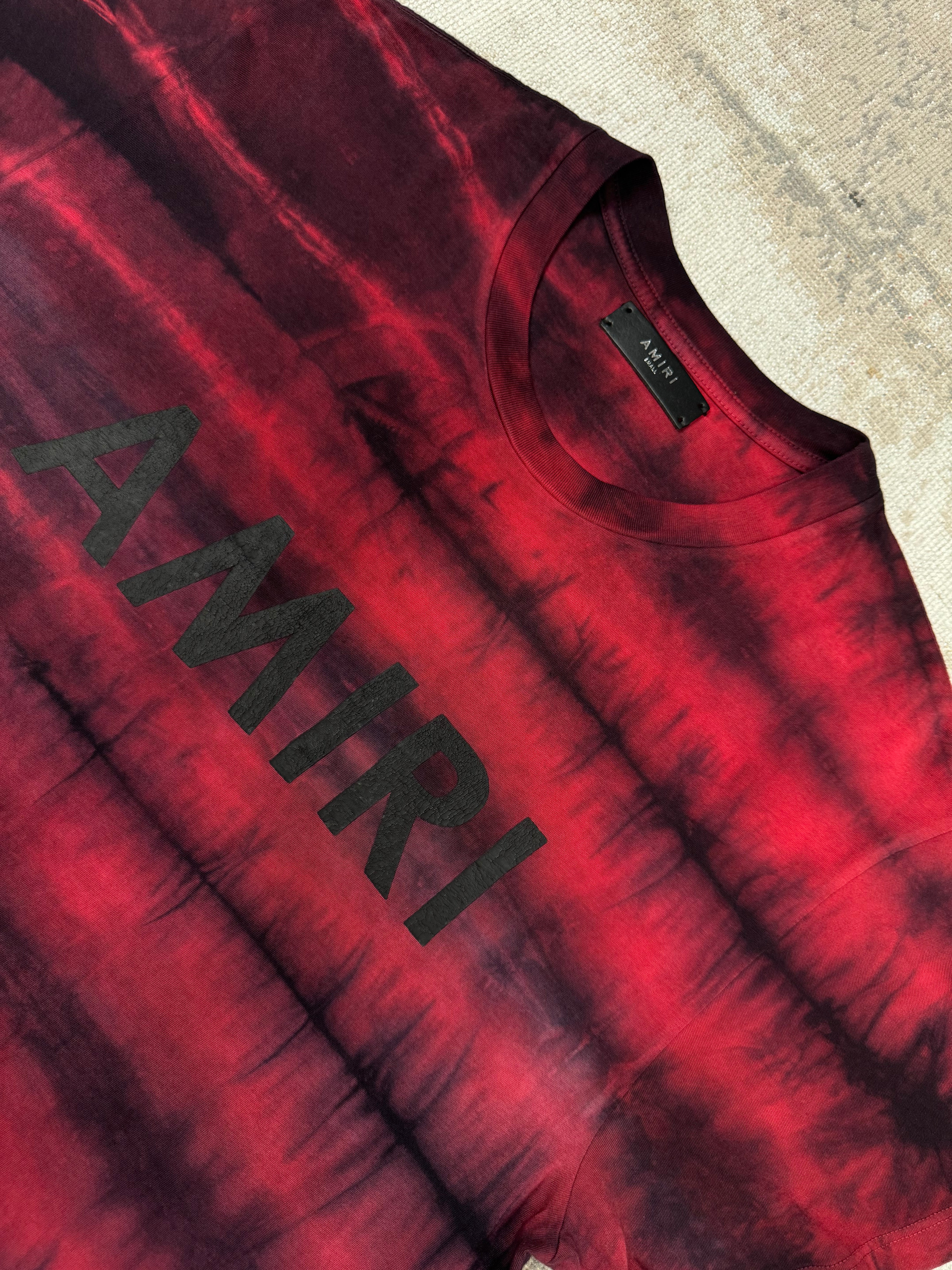 Amiri Logo Tie Dye T-Shirt - Red