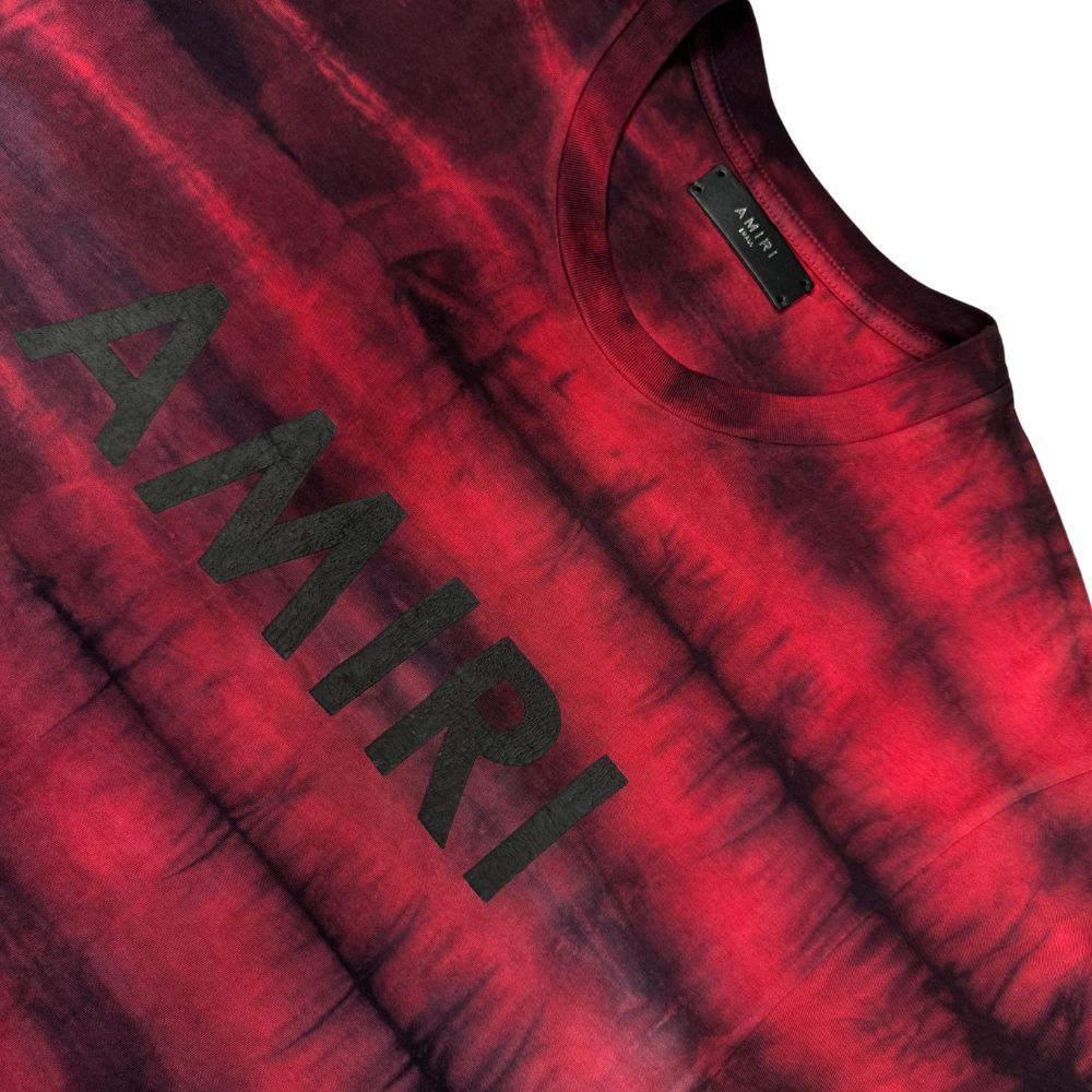 Amiri Logo Tie Dye T-Shirt - Red