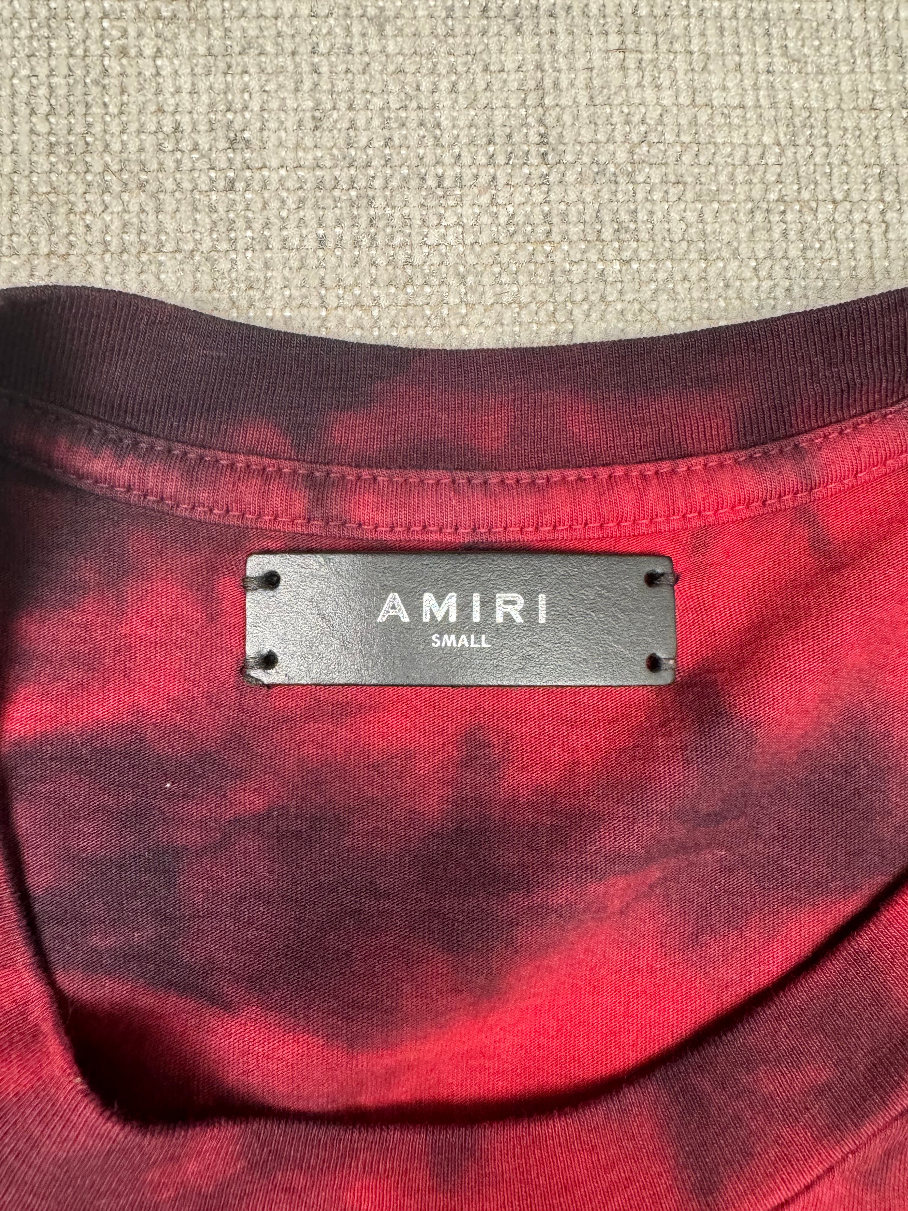 Amiri Logo Tie Dye T-Shirt - Red