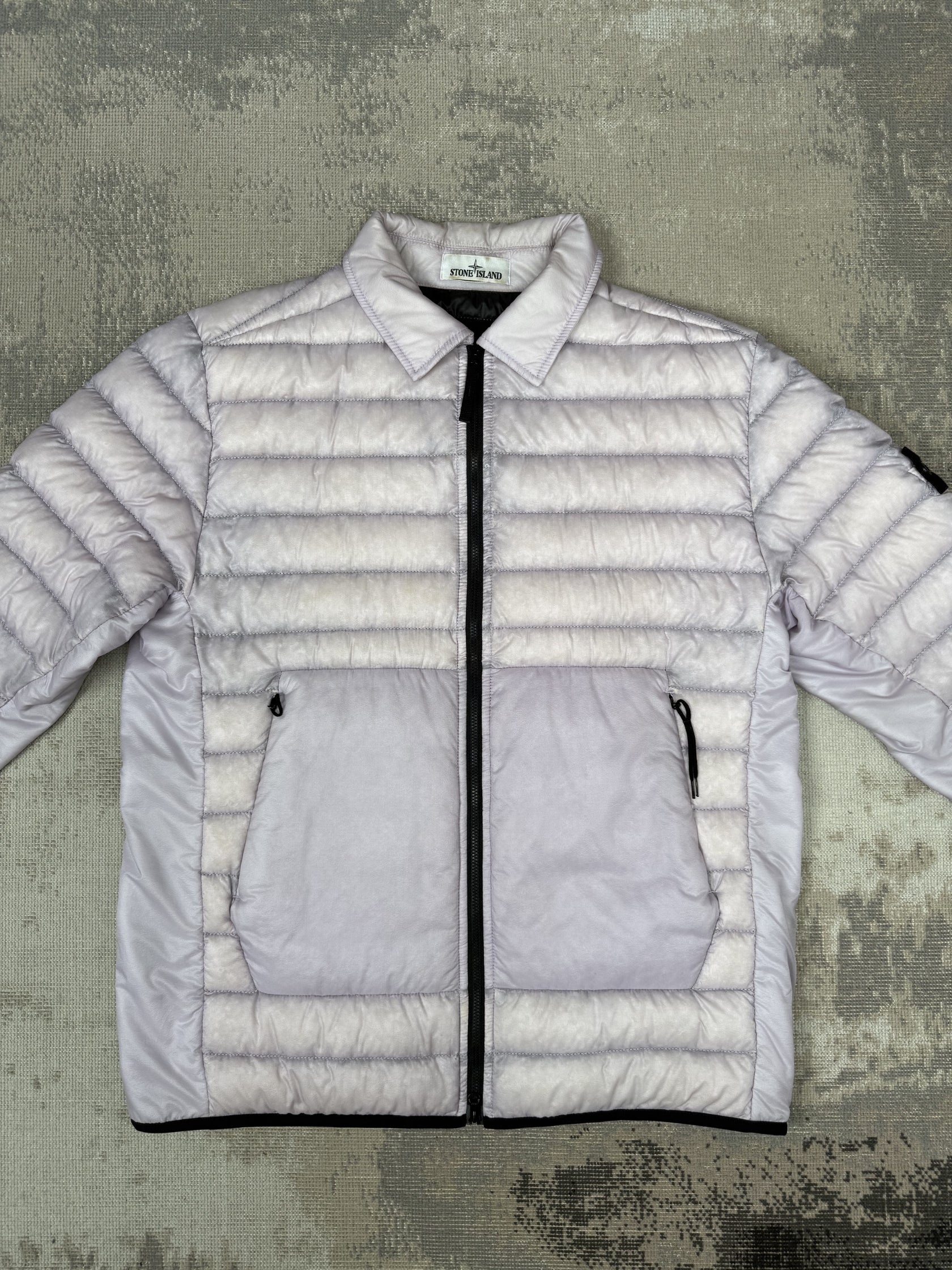 Store Island Bio-Based Ripstop Nylon Down Quilted Overshirt - Lilac Stone Island