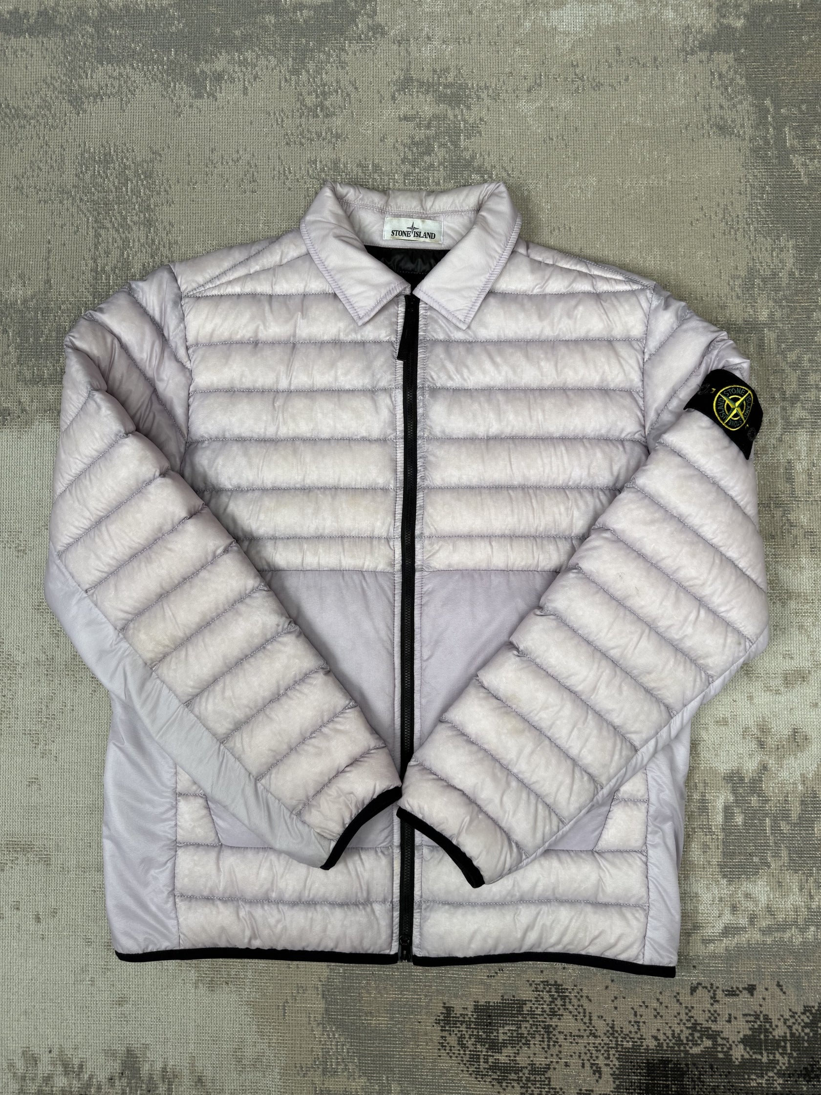 Store Island Bio-Based Ripstop Nylon Down Quilted Overshirt - Lilac Stone Island