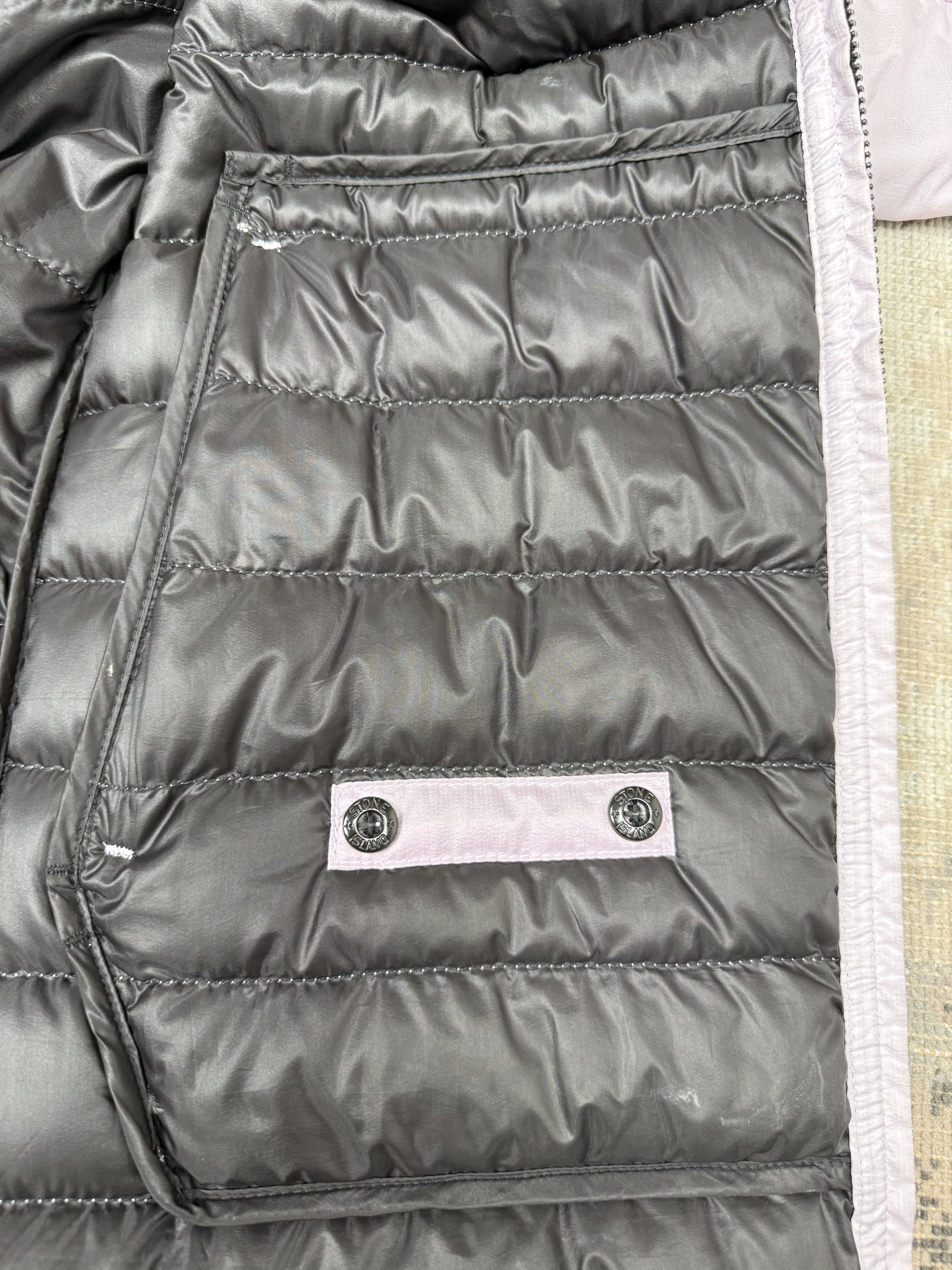 Store Island Bio-Based Ripstop Nylon Down Quilted Overshirt - Lilac Stone Island