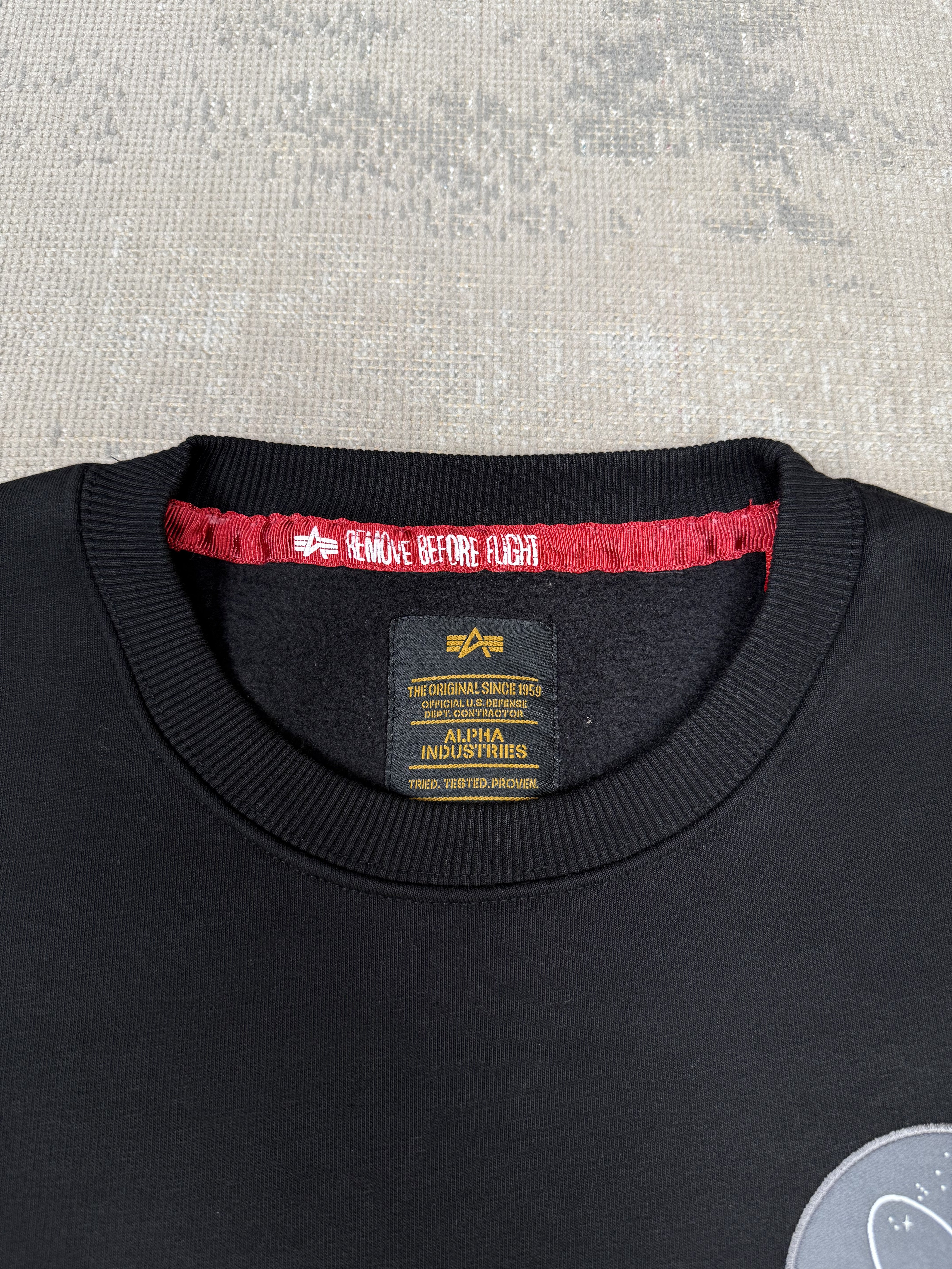 Alpha Industries NASA Reflective Sweatshirt - Black Alpha Industries