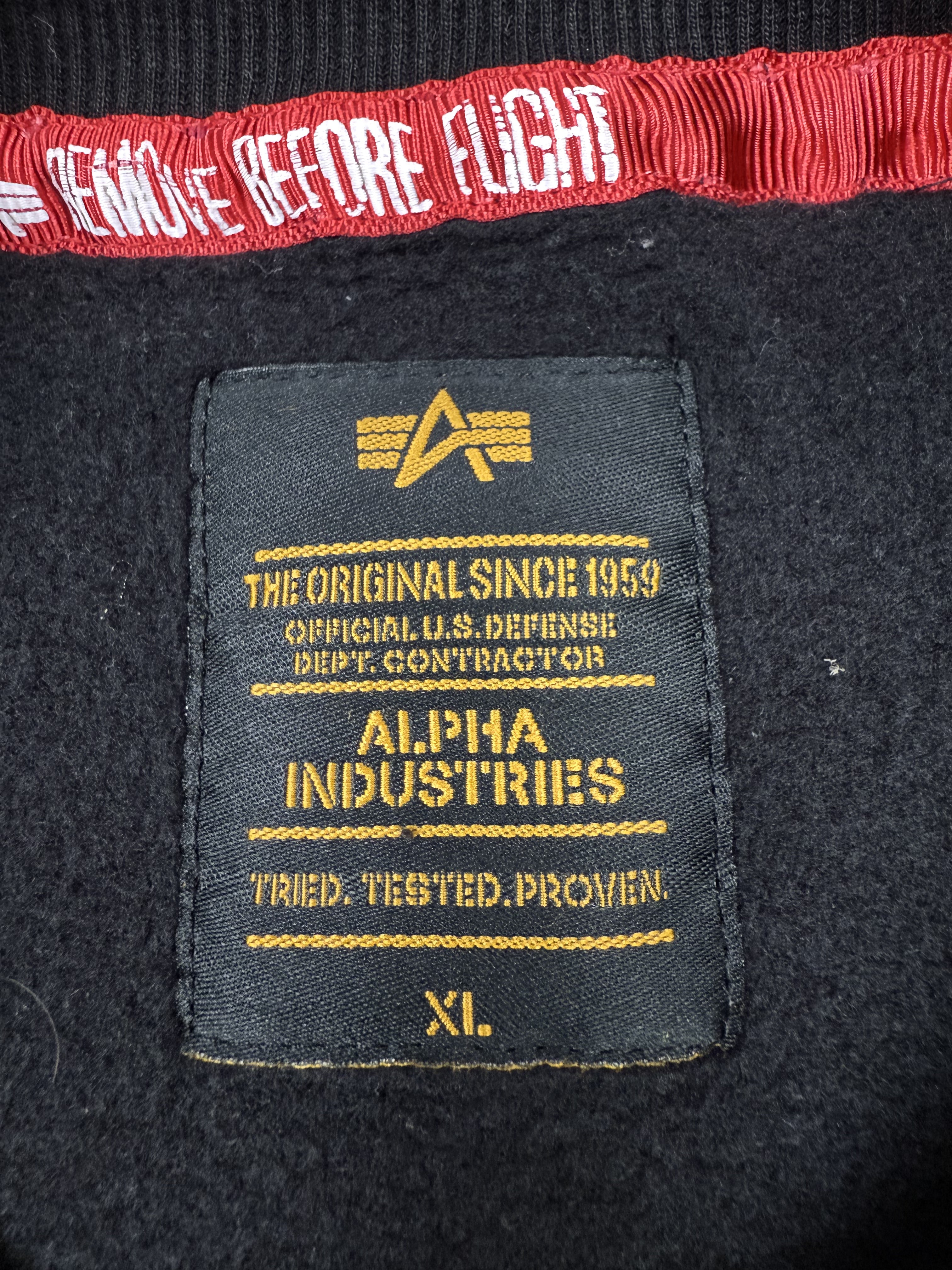 Alpha Industries NASA Reflective Sweatshirt - Black Alpha Industries
