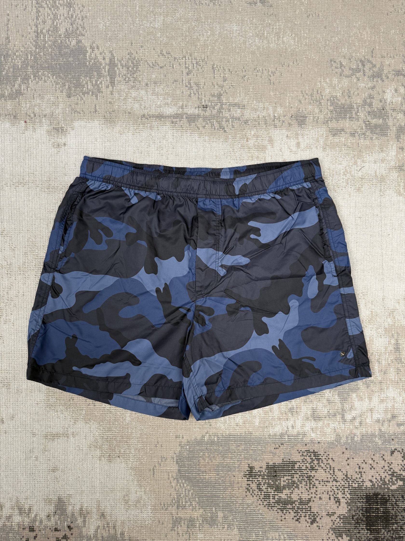 Valentino Camo Swim Shorts - Blue Valentino