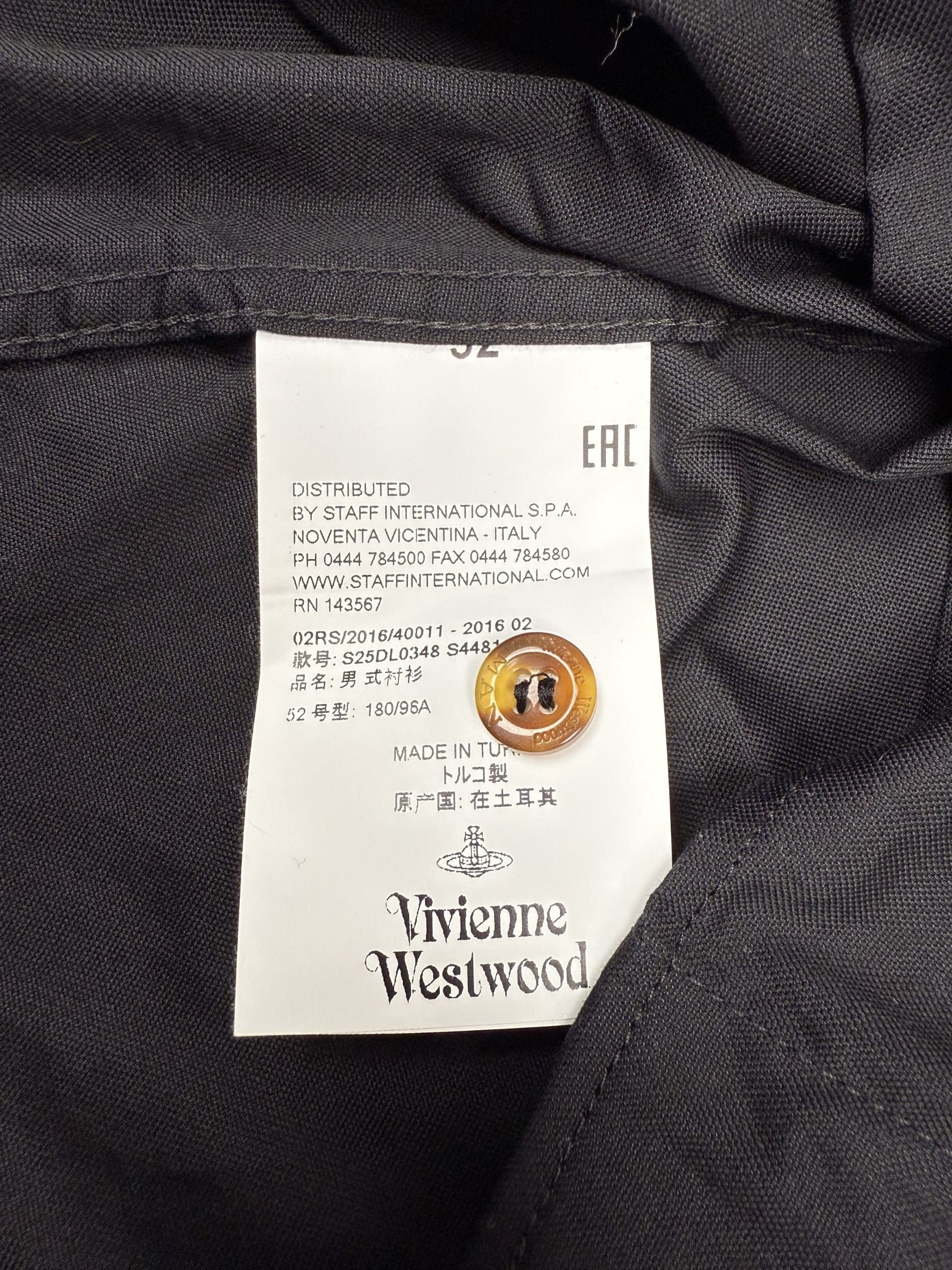 Vivienne Westwood Two Button Krall Shirt - Black Vivienne Westwood