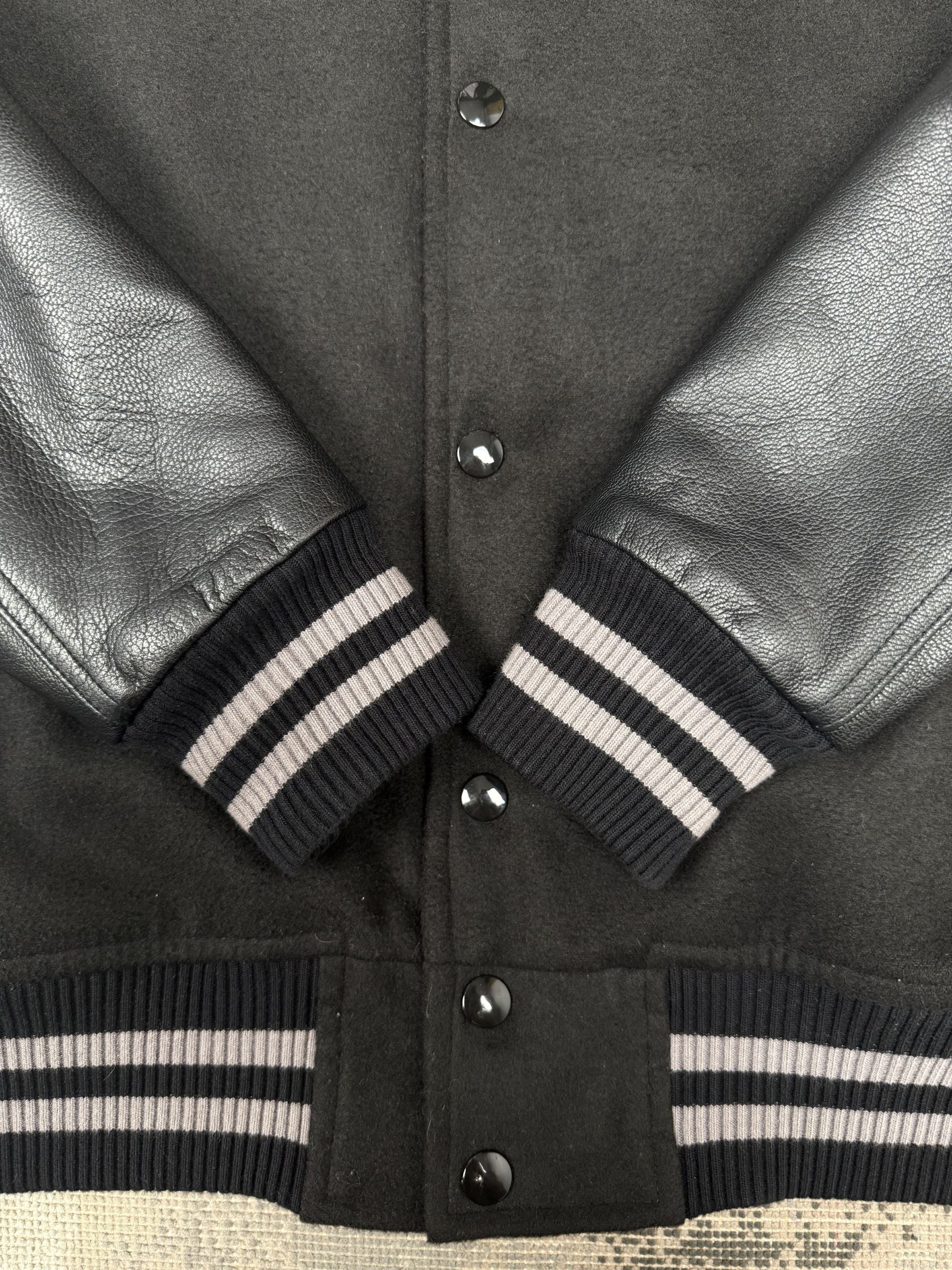 Trapstar Hyperdrive Varsity Jacket - Black Trapstar