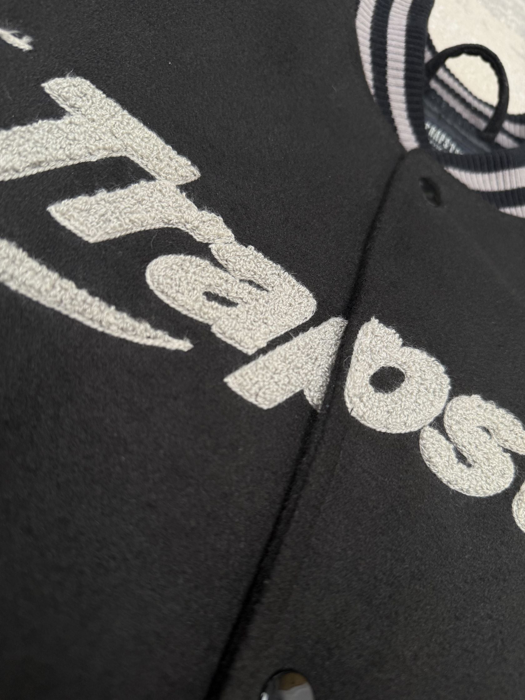Trapstar Hyperdrive Varsity Jacket - Black Trapstar