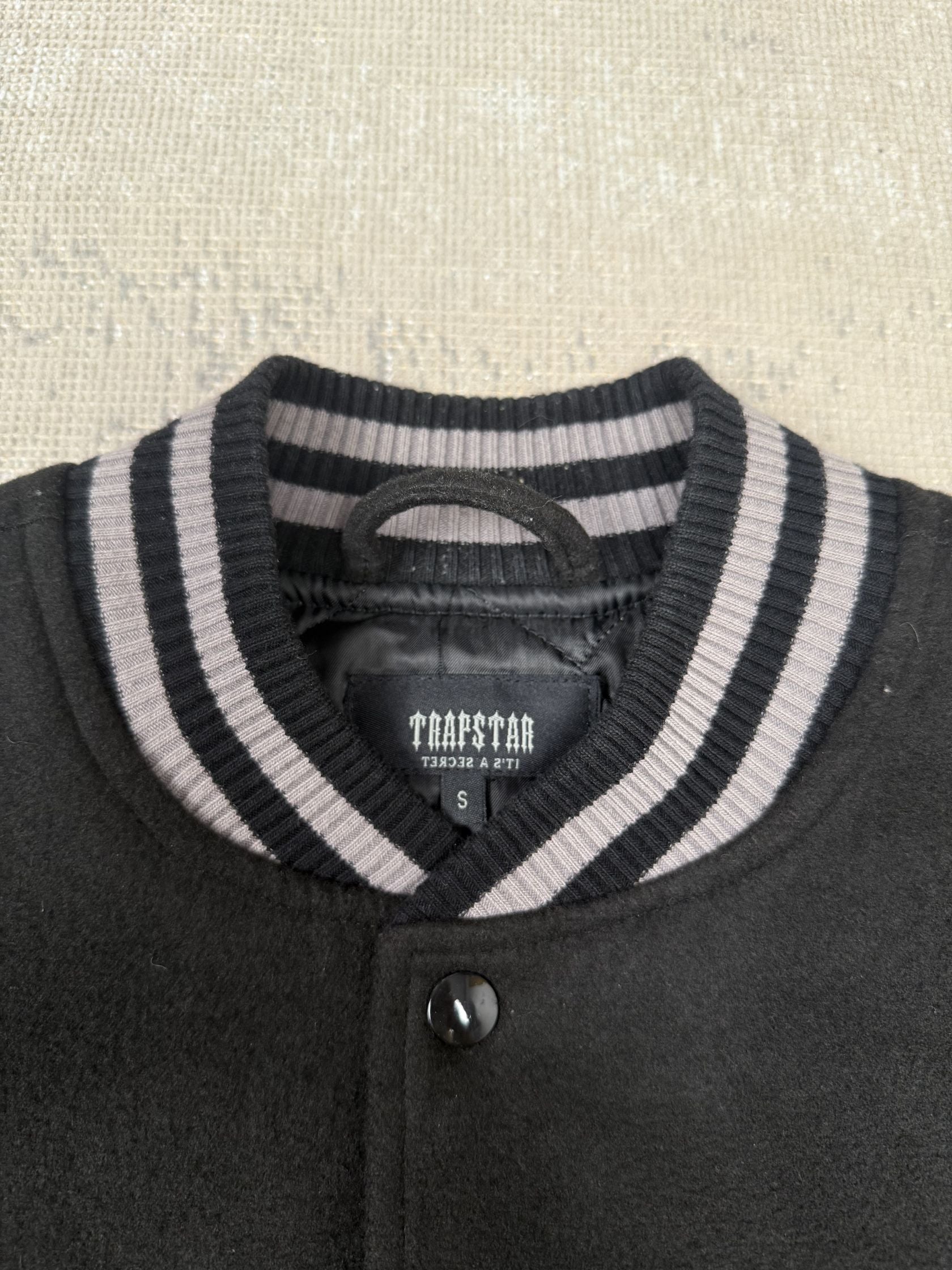 Trapstar Hyperdrive Varsity Jacket - Black Trapstar