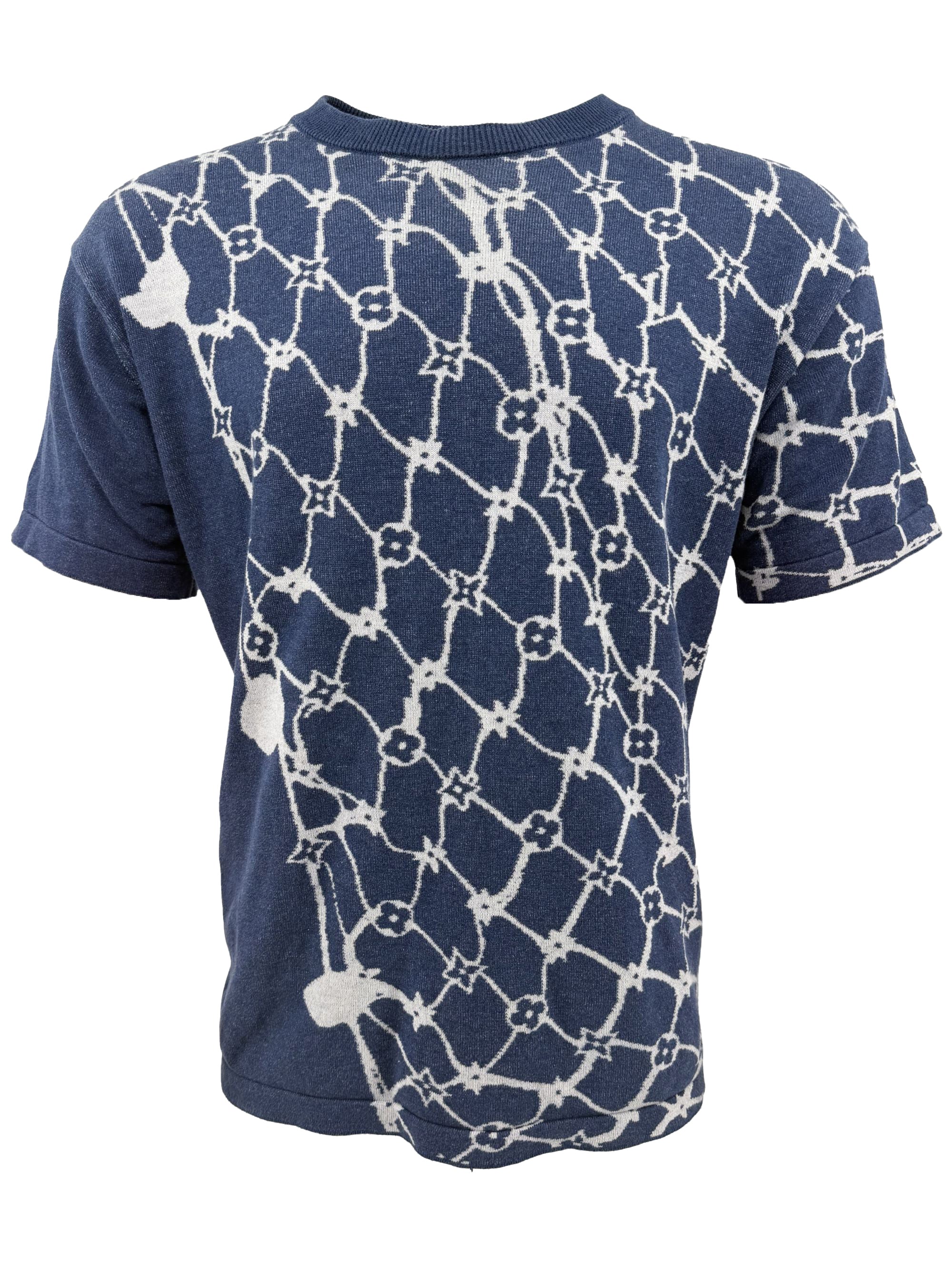 Louis Vuitton Fishnet Monogram T-Shirt - Blue Louis Vuitton