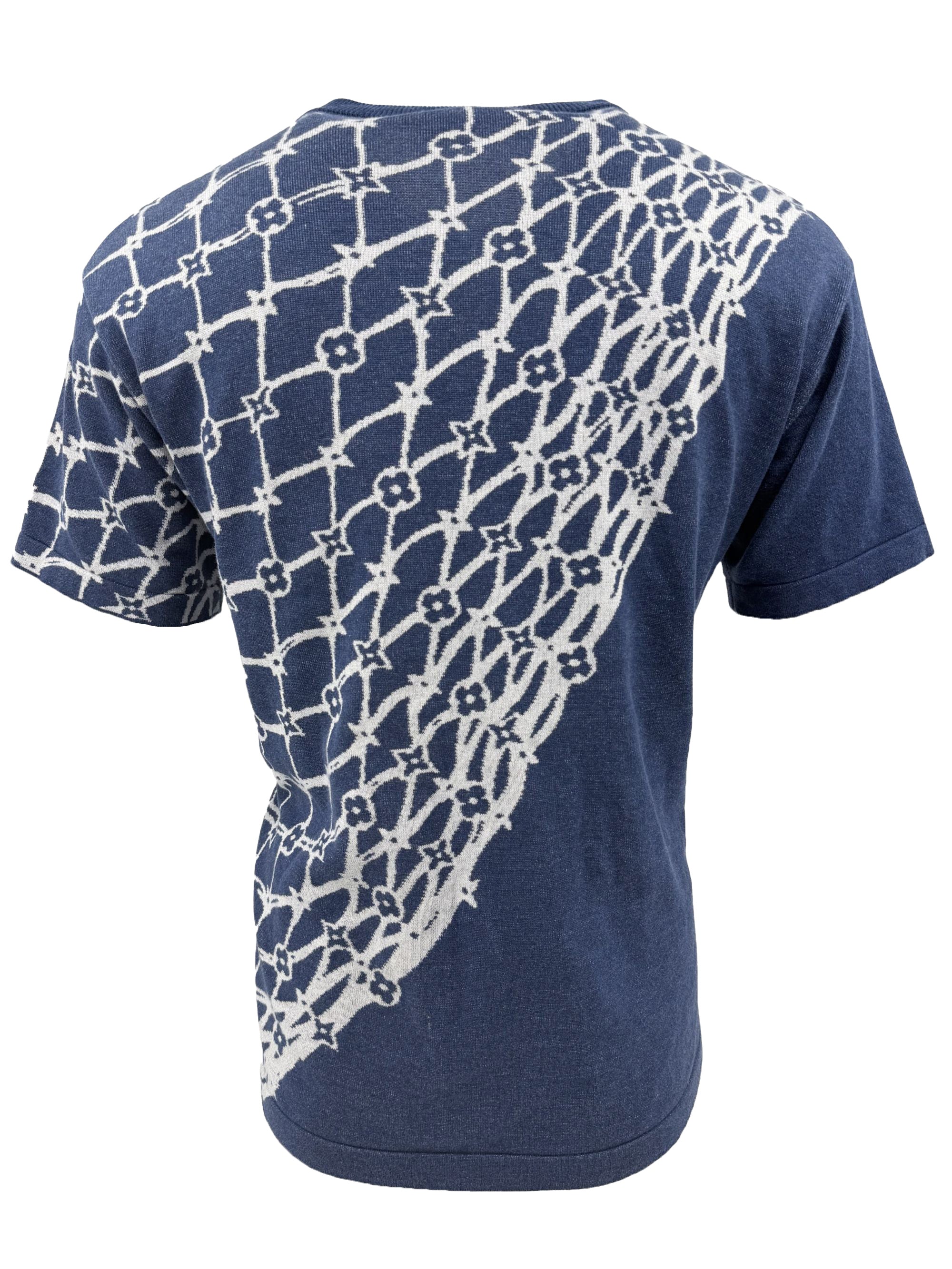 Louis Vuitton Fishnet Monogram T-Shirt - Blue Louis Vuitton