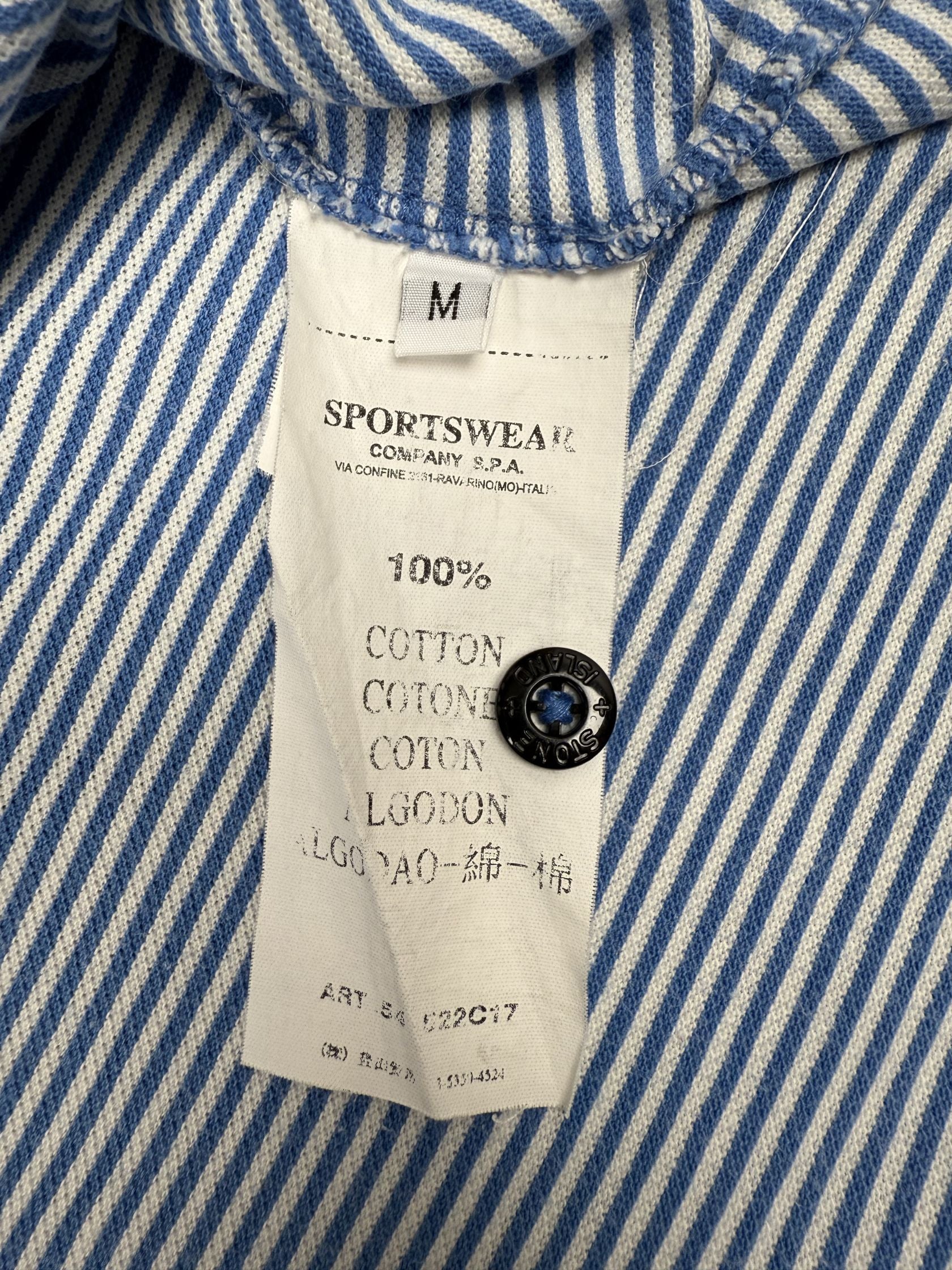 Stone Island Compass Striped Polo - Blue Stone Island