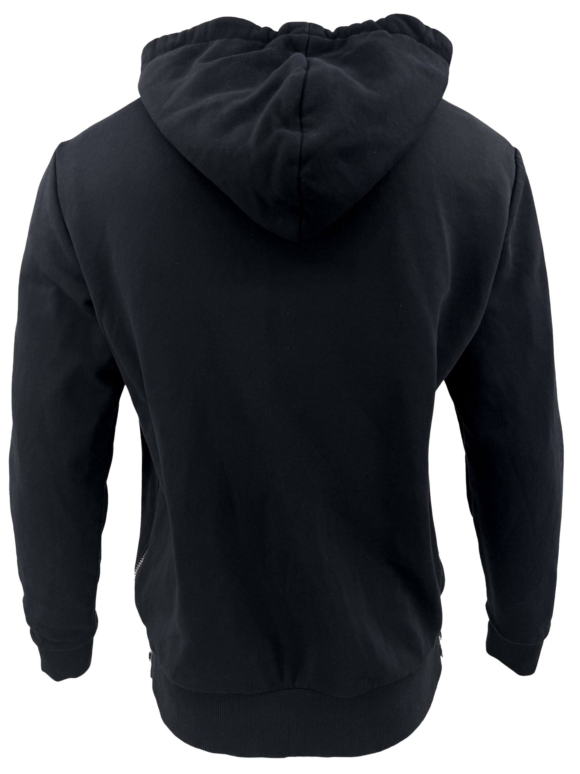 Balmain Zip Detail Logo Hoodie - Black Balmain