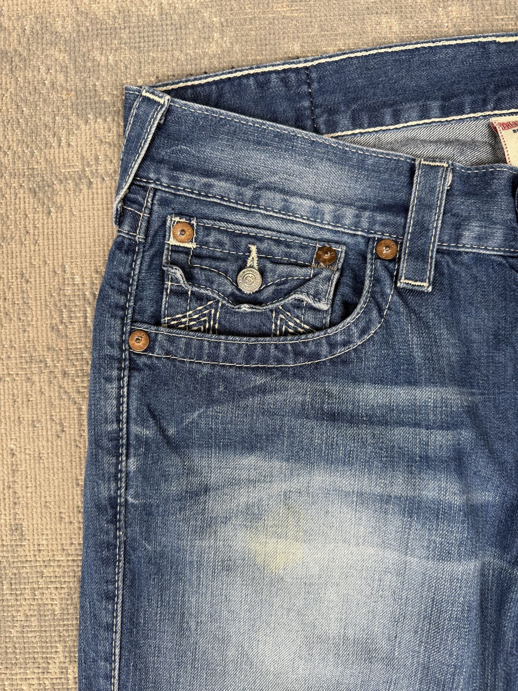 True Religion Horseshoe Straight Jeans - Blue Denim True Religion
