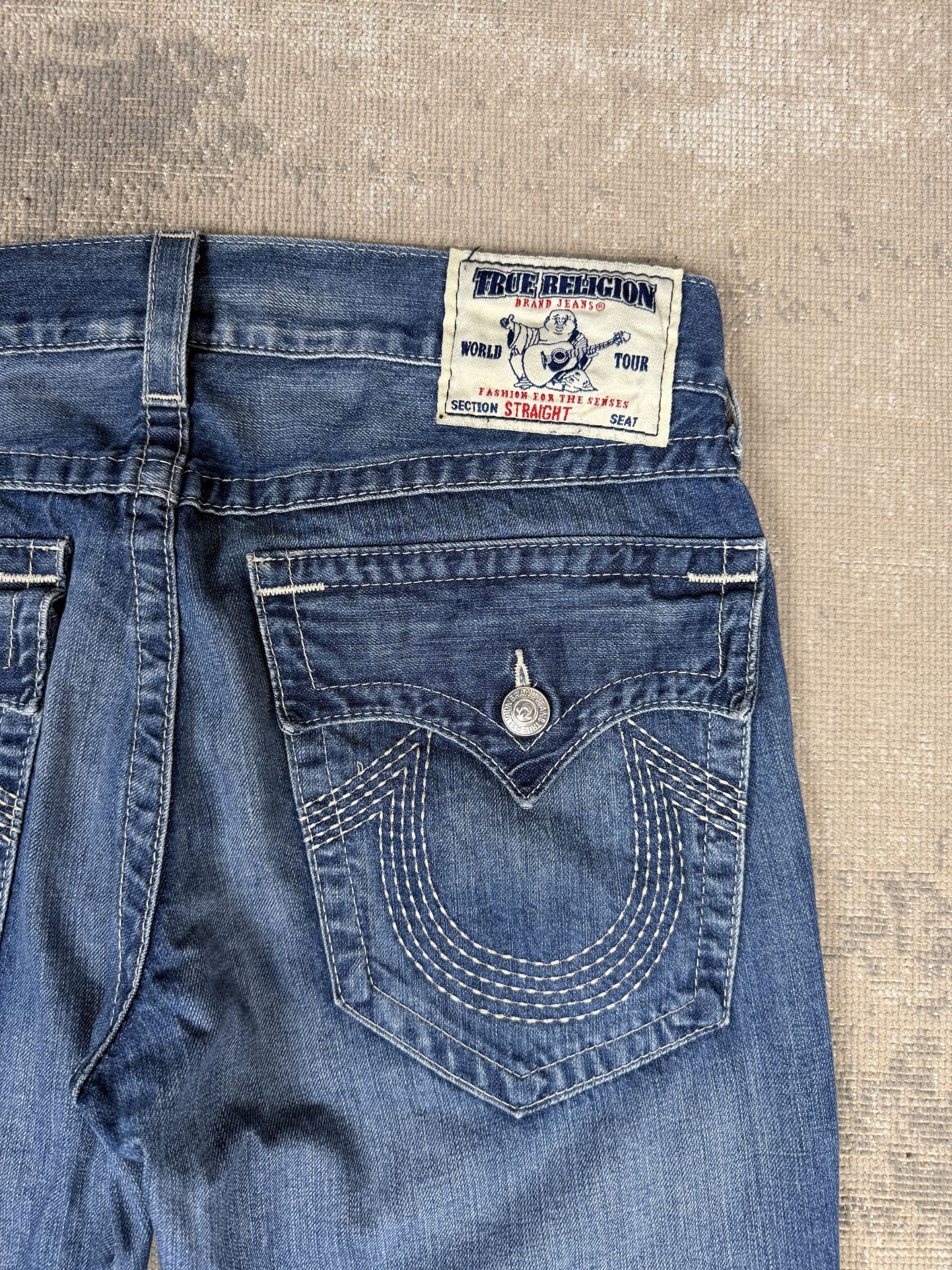 True Religion Horseshoe Straight Jeans - Blue Denim True Religion