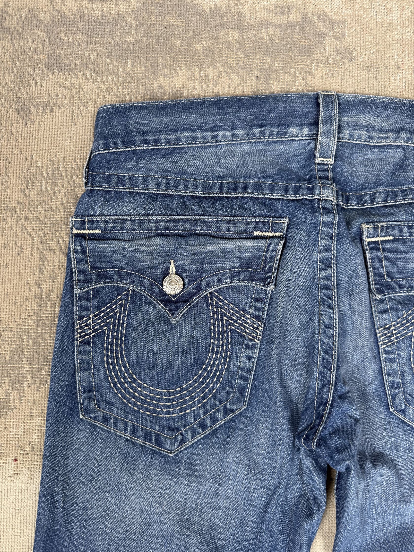 True Religion Horseshoe Straight Jeans - Blue Denim True Religion