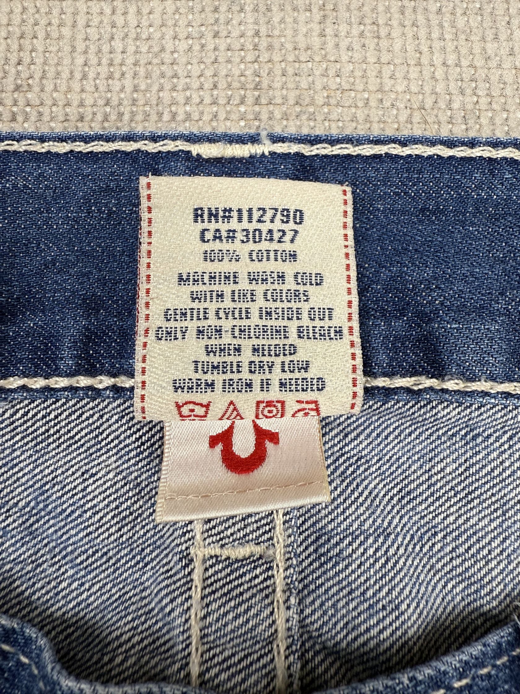 True Religion Horseshoe Straight Jeans - Blue Denim True Religion