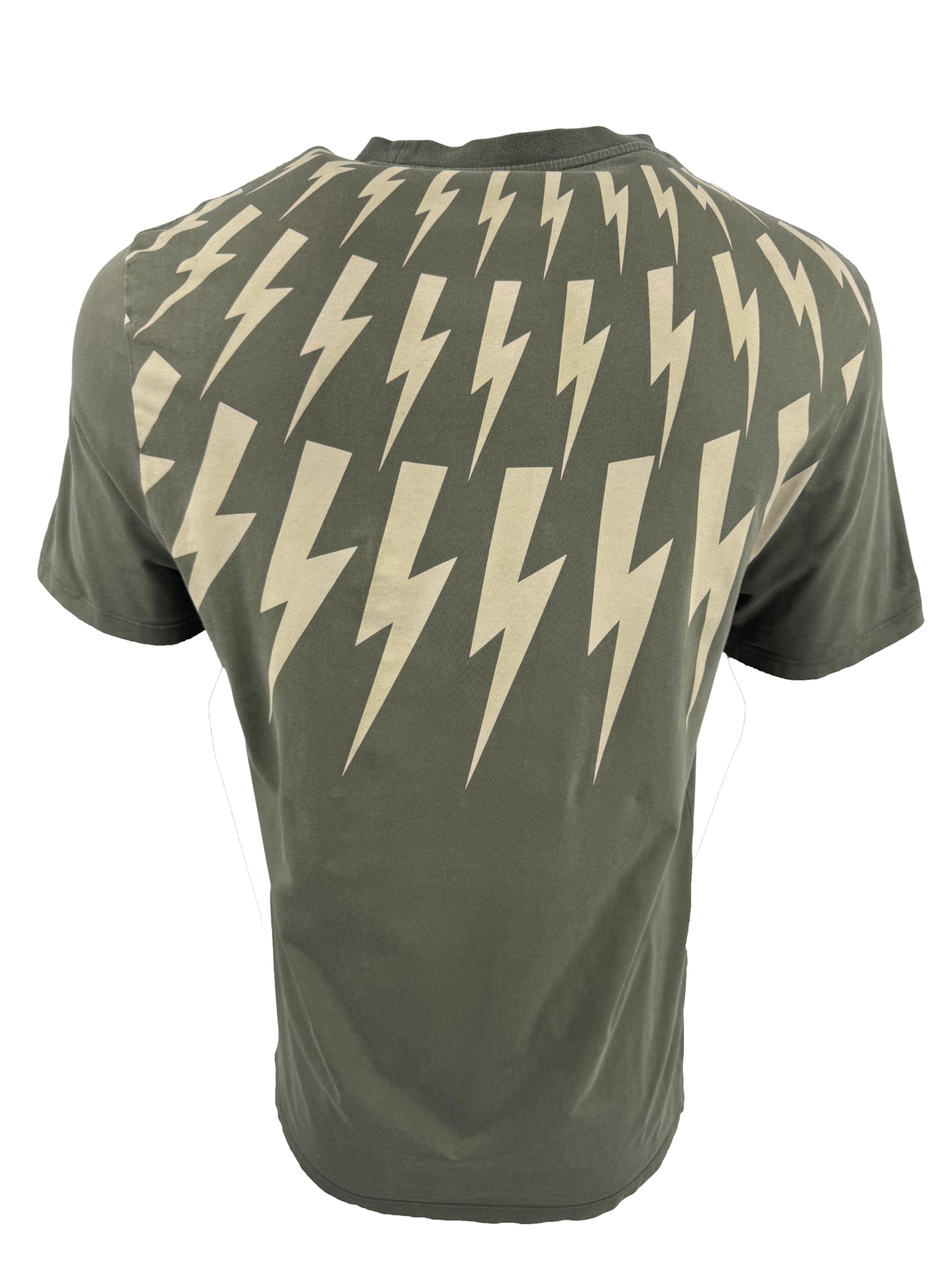 Neil Barrett Lighting Bolt T-Shirt - Khaki Neil Barrett