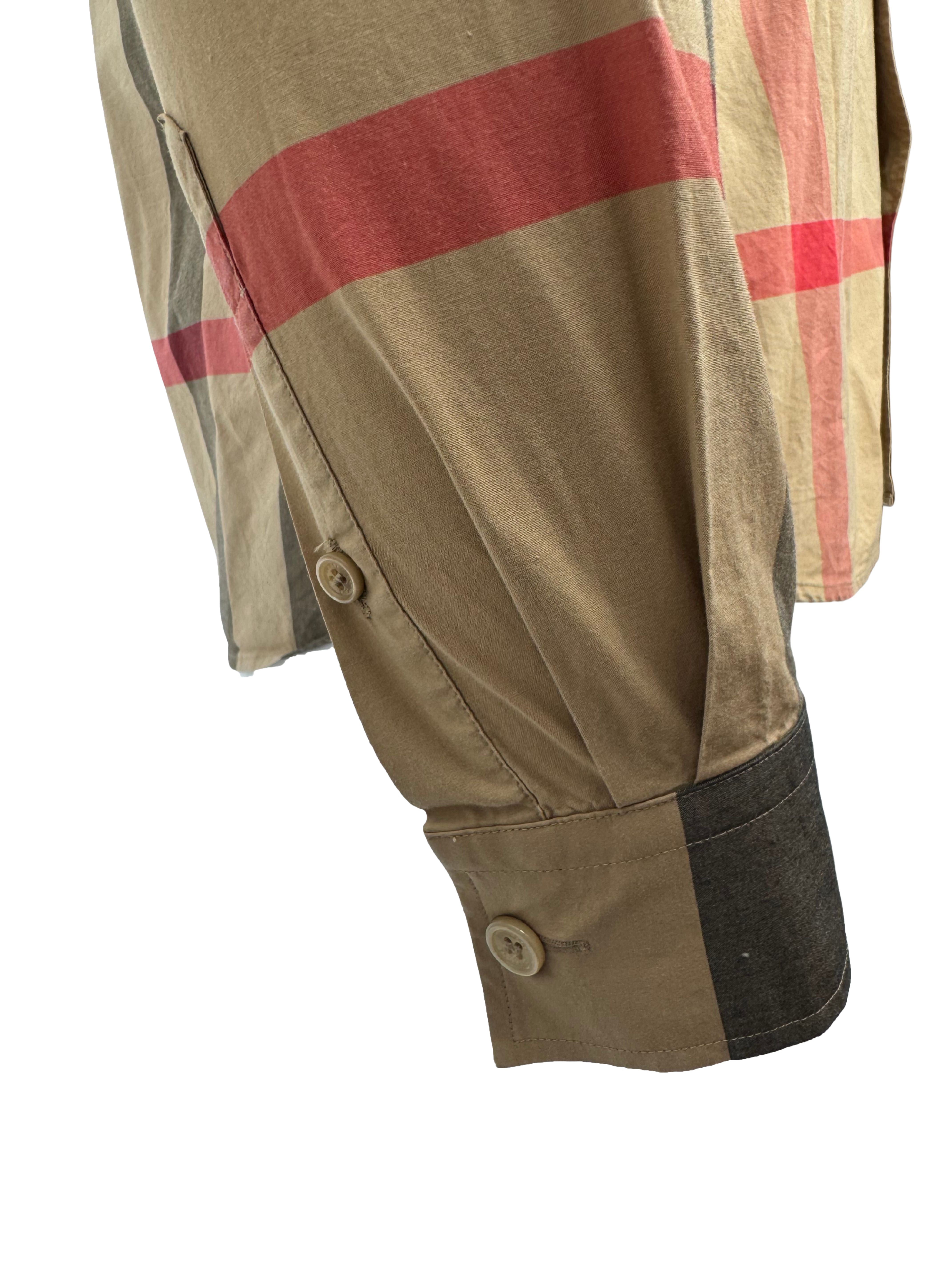 Burberry Somerton Check Long Sleeve Shirt - Beige Burberry