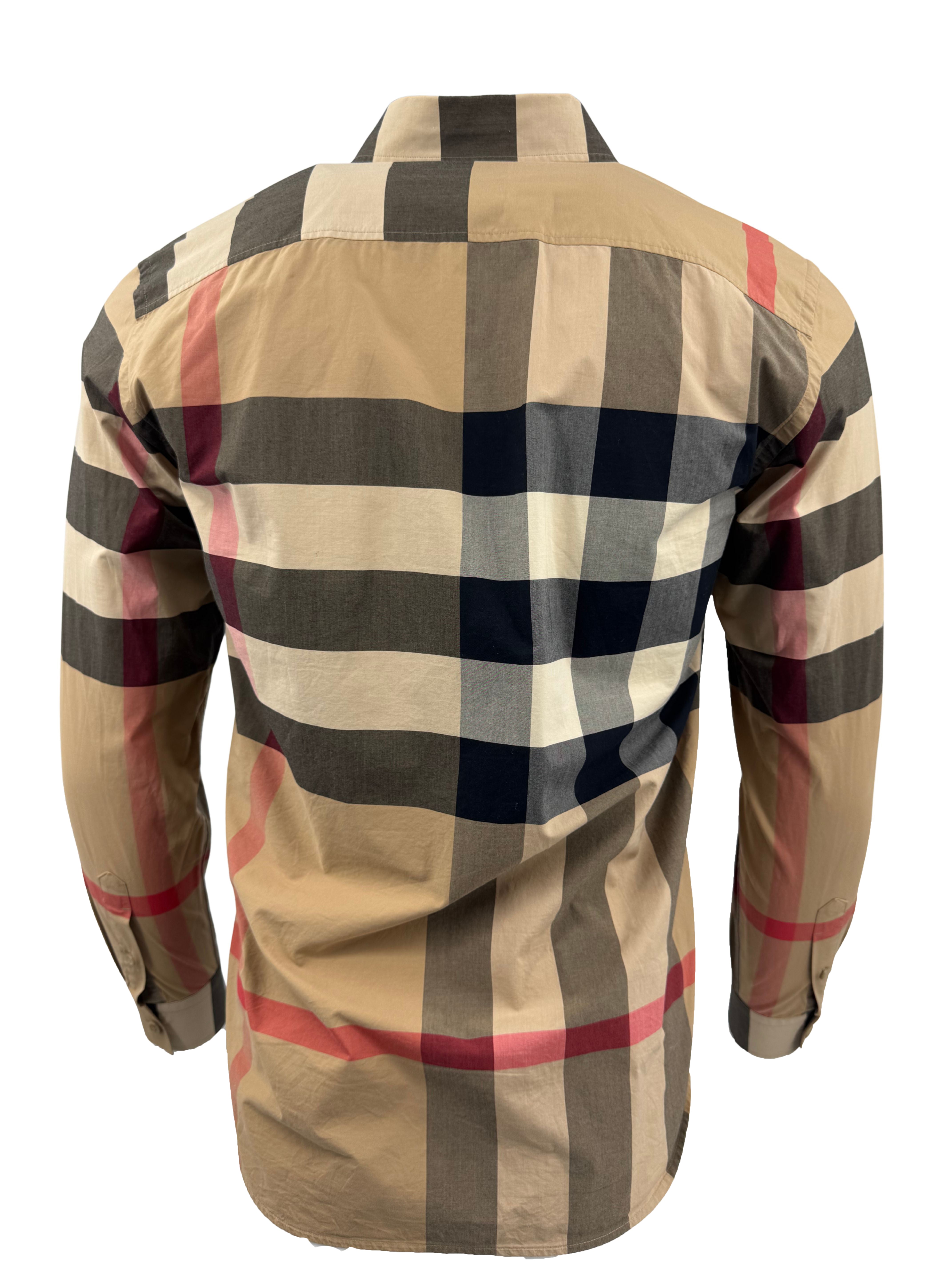 Burberry Somerton Check Long Sleeve Shirt - Beige Burberry