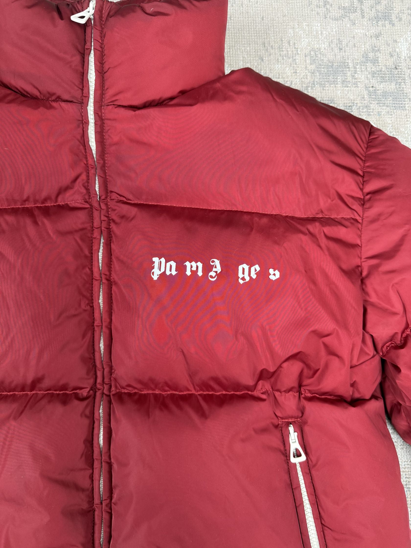 Palm Angels Track Puffer Jacket- Red Palm Angels