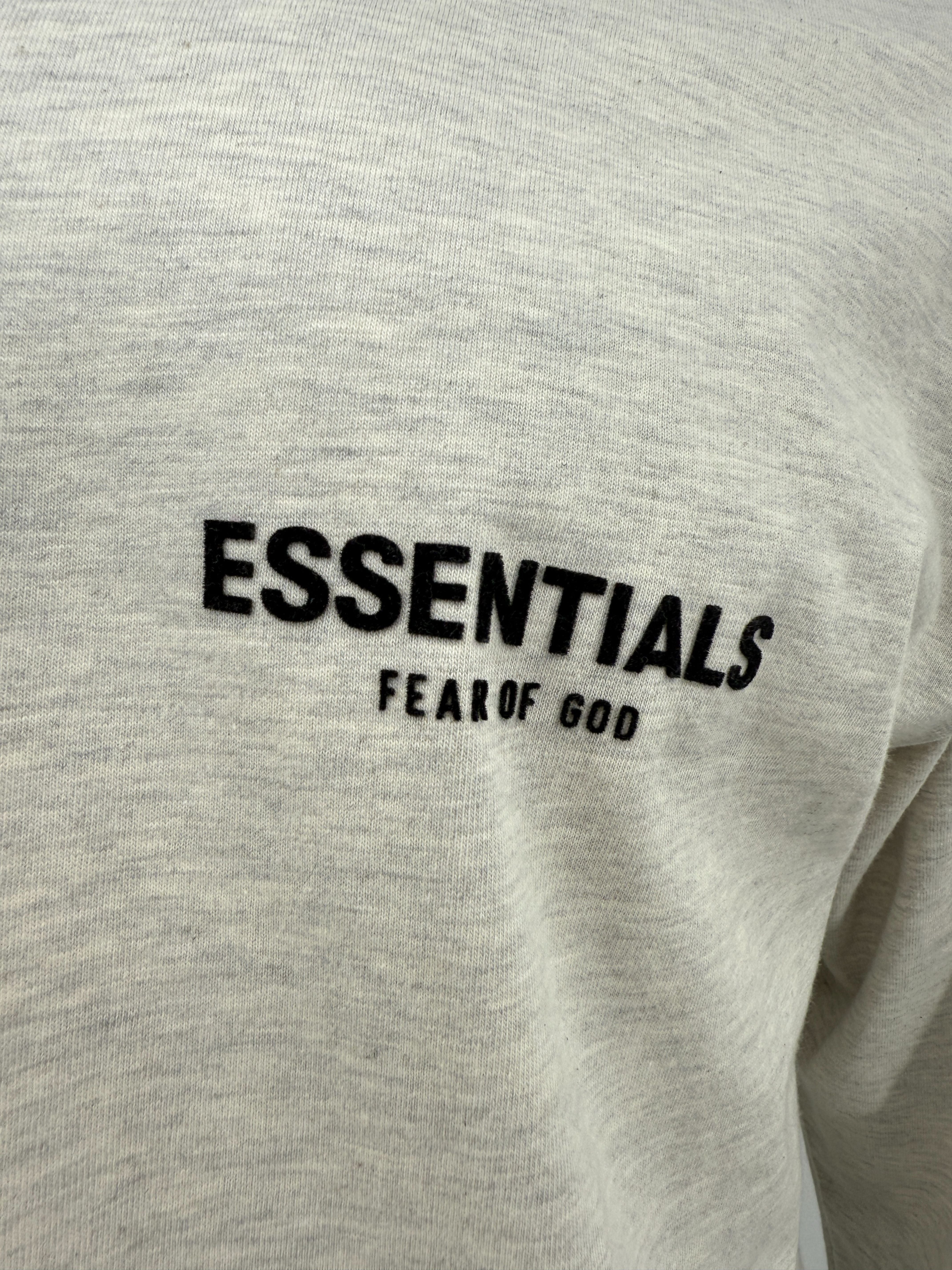 Essentials Fear of God Logo Long Sleeve T-Shirt - Oatmeal Essentials