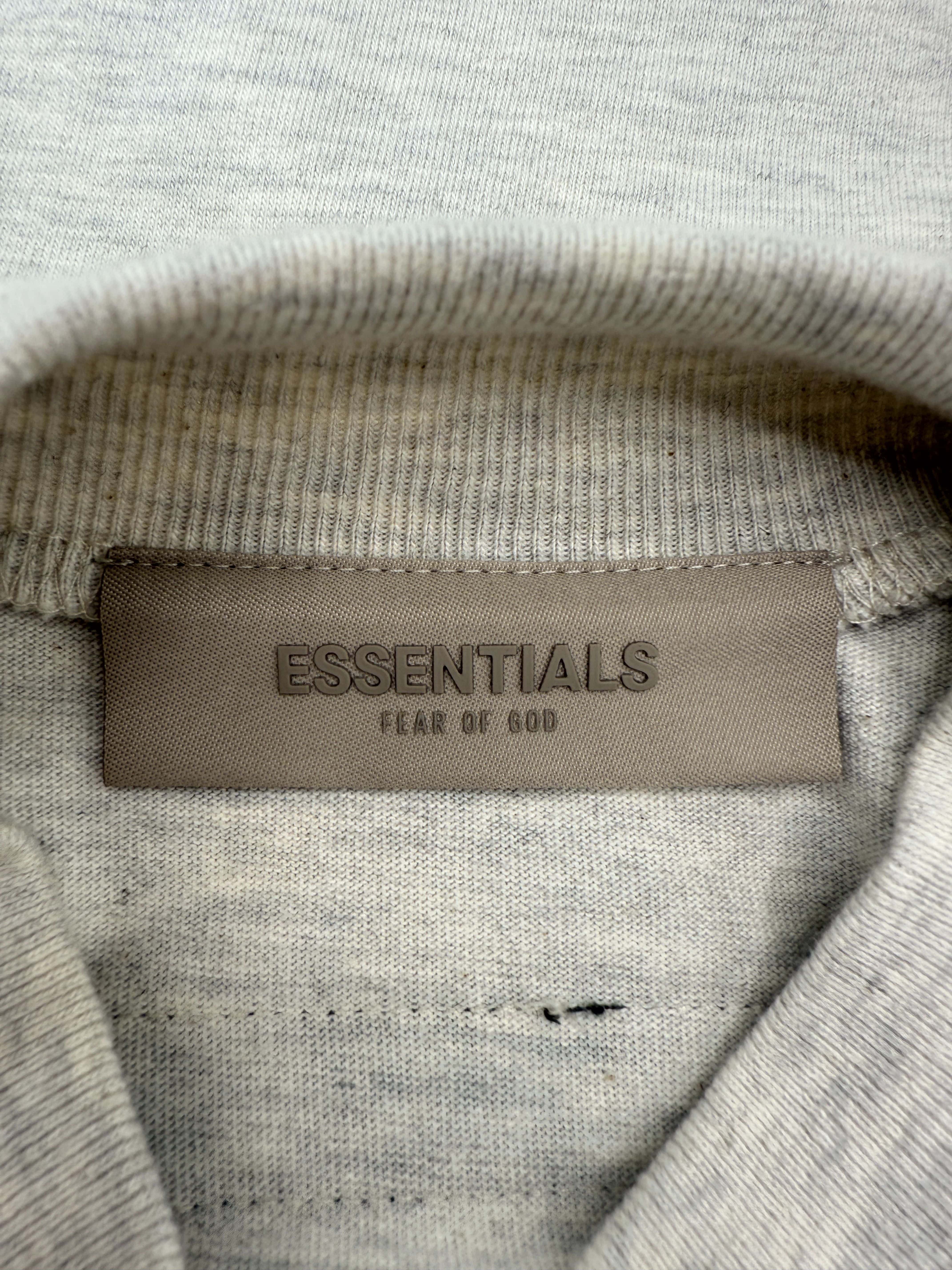 Essentials Fear of God Logo Long Sleeve T-Shirt - Oatmeal Essentials
