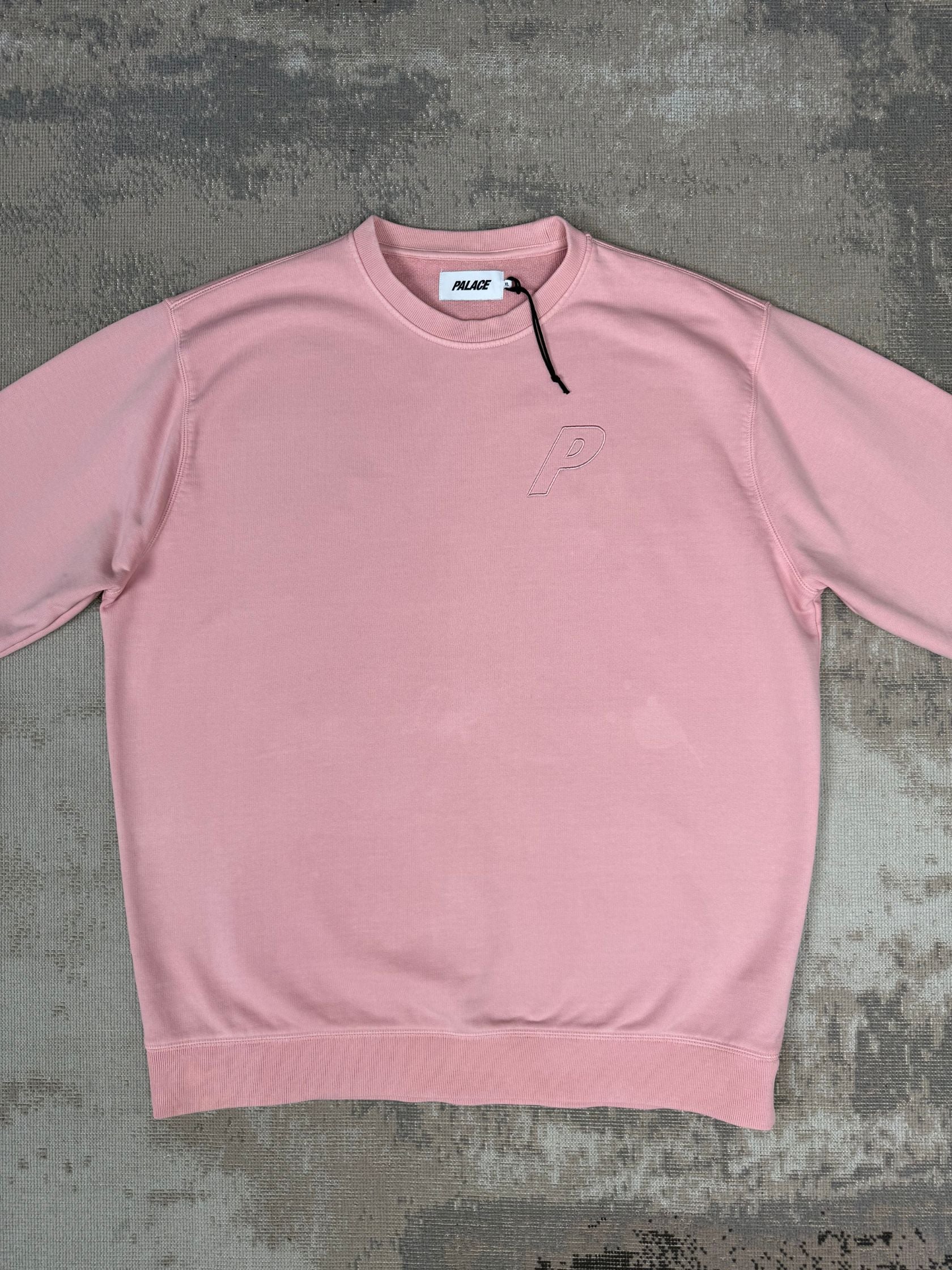Palace Tri-Ferg Stitch Sweatshirt - Pink