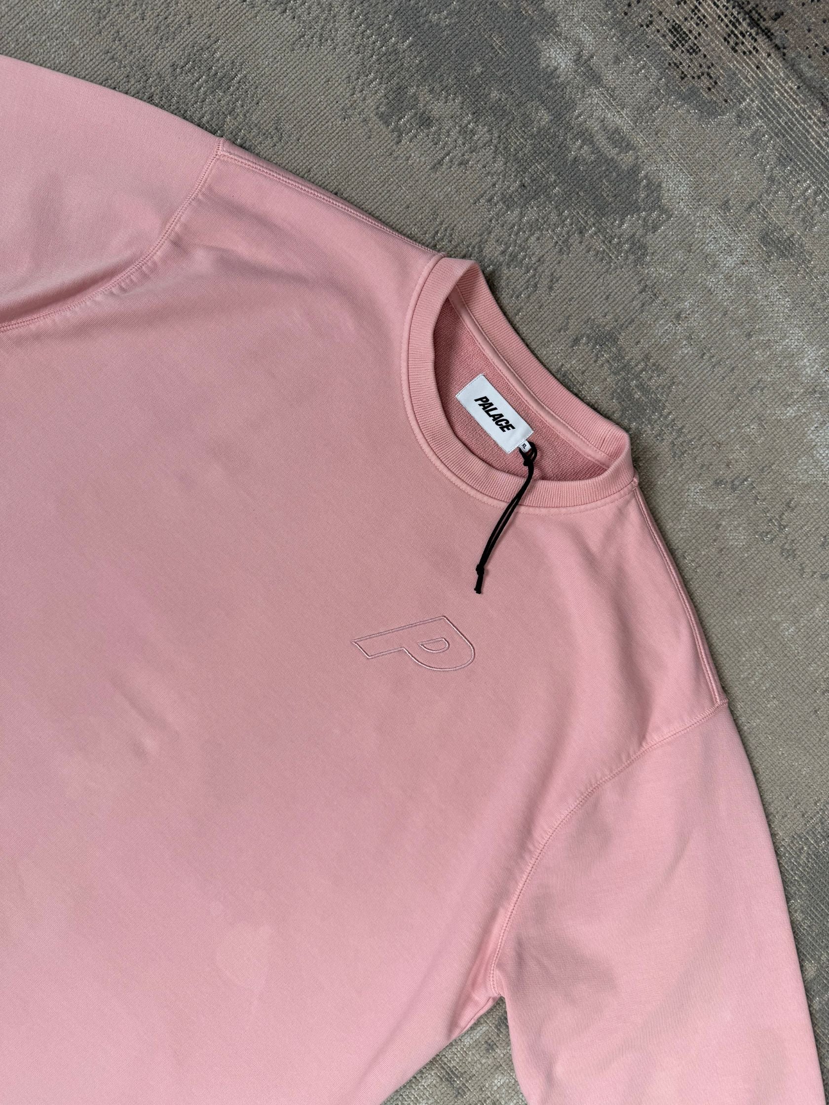 Palace Tri-Ferg Stitch Sweatshirt - Pink
