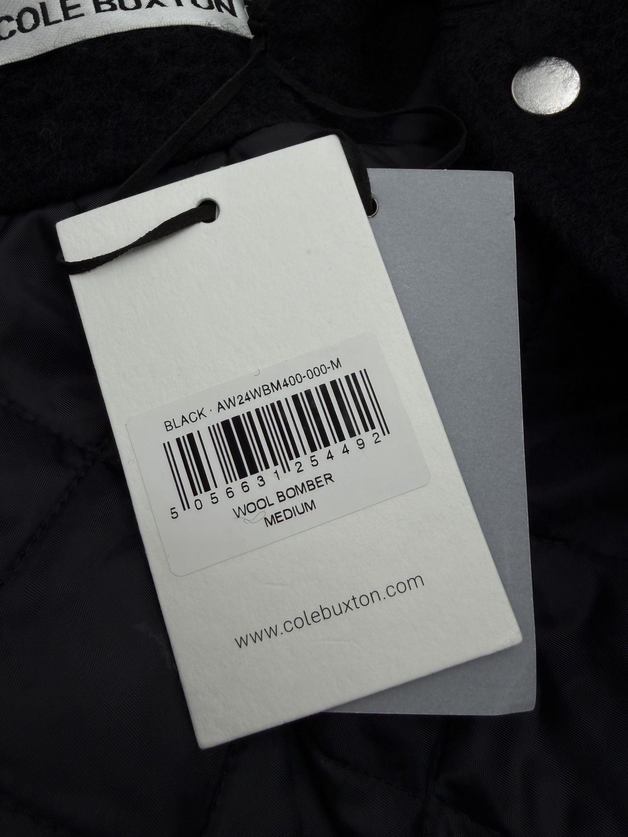 Cole Buxton Wool Bomber Jacket - Black (Unused) Cole Buxton